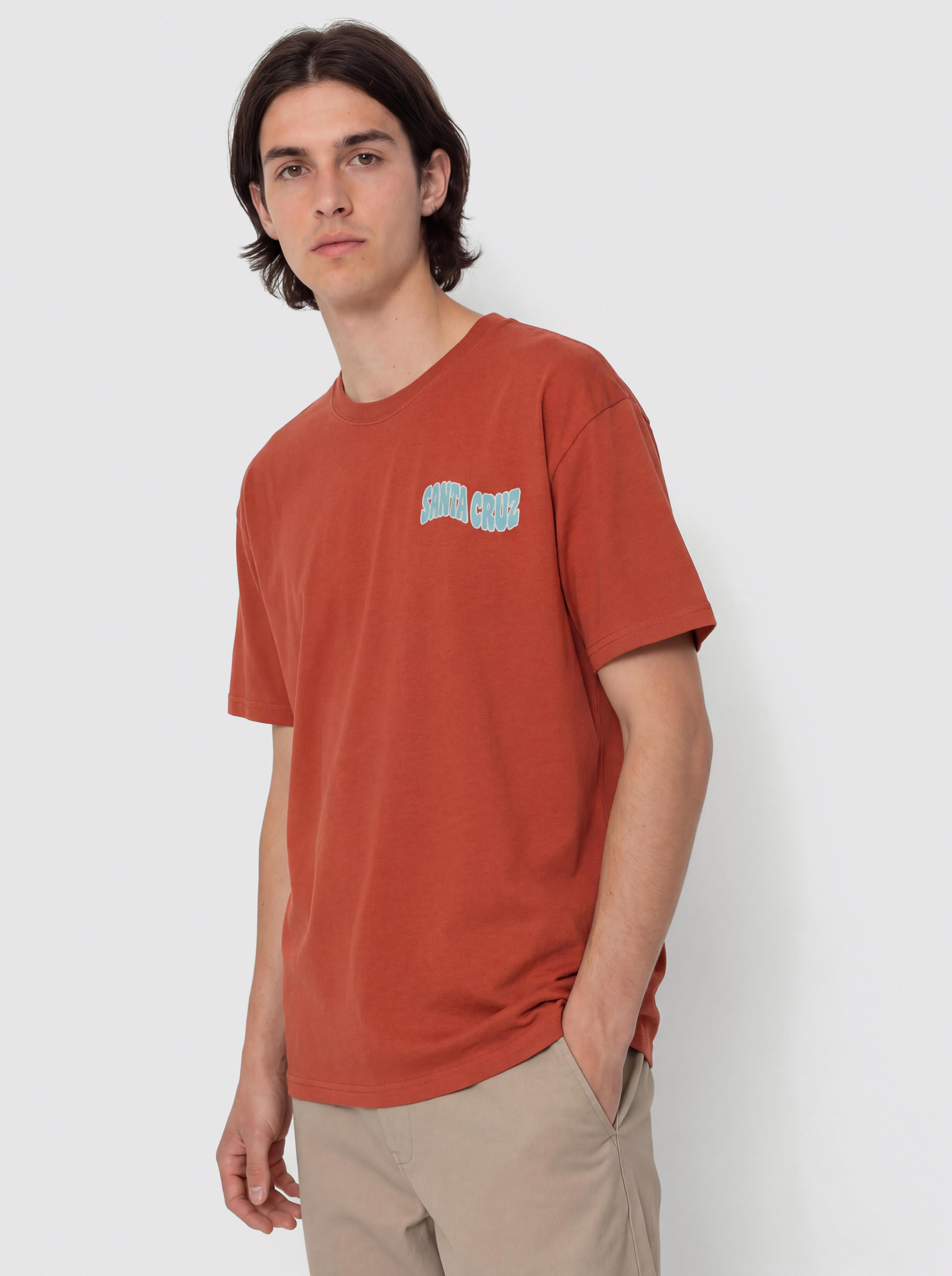 Футболка Santa Cruz Tiki Hand Strip (dark rust)