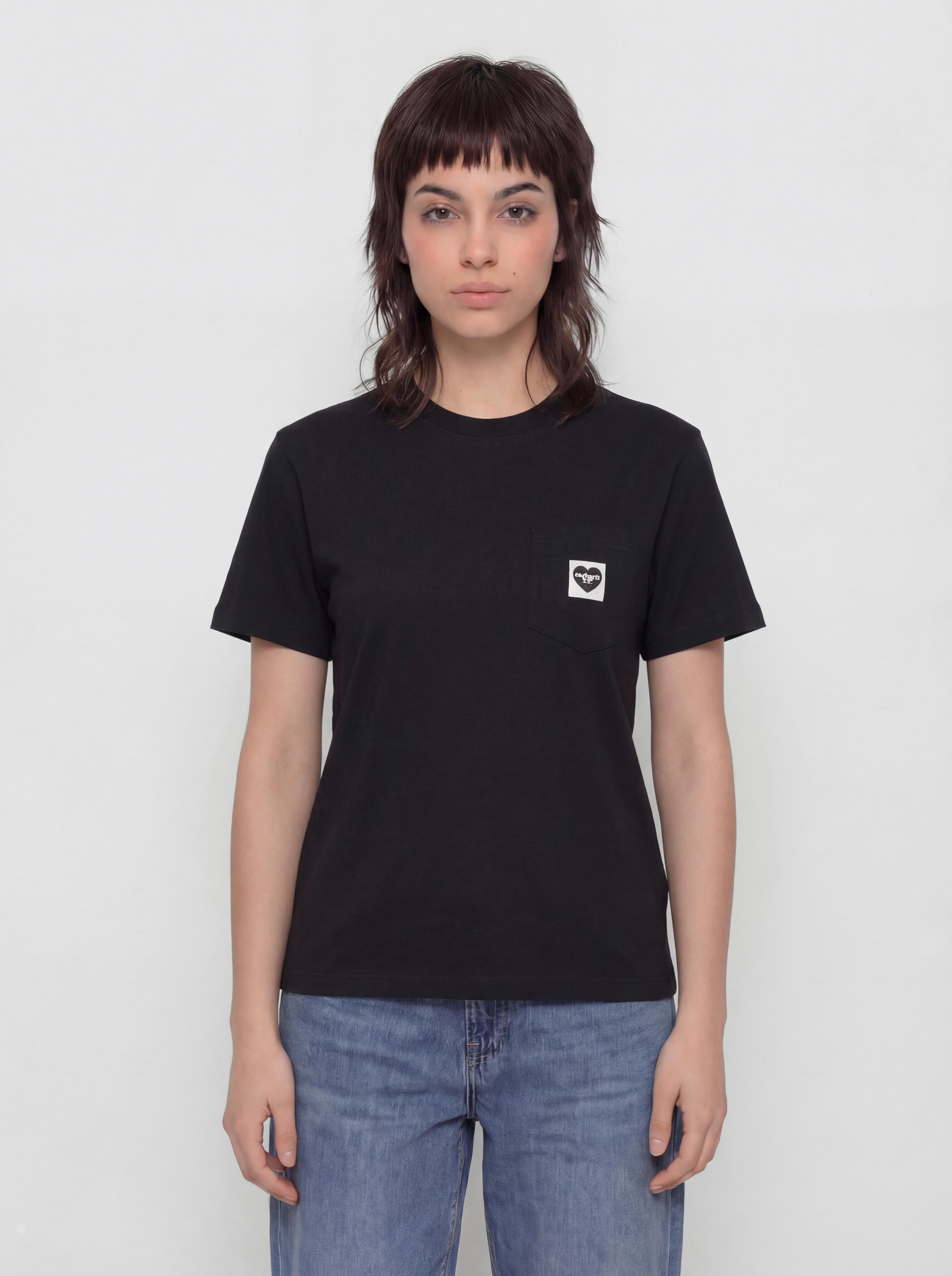Футболка Carhartt WIP Pocket Heart Wmn (black/black)