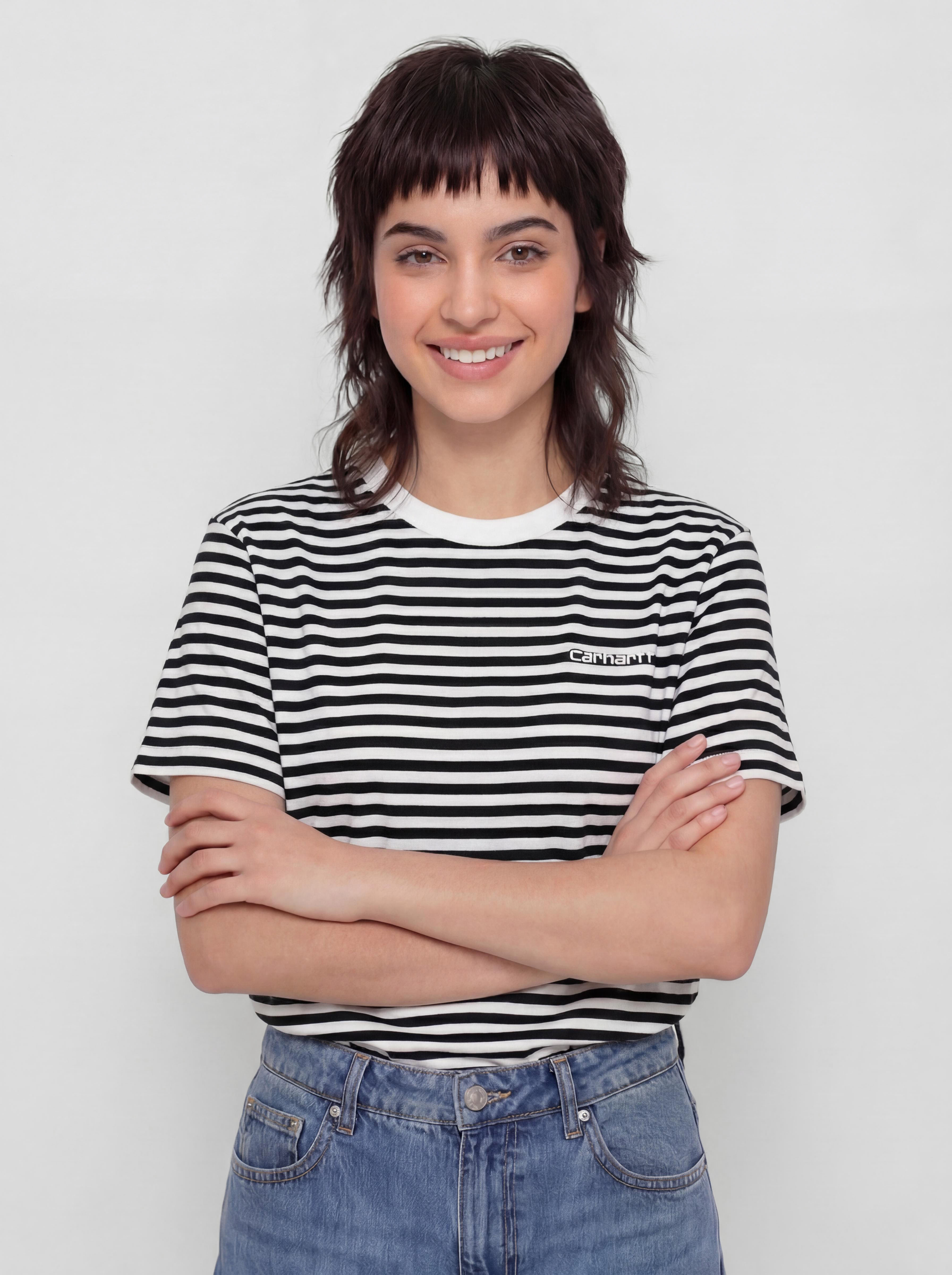 Футболка Carhartt WIP Ezra Wmn (ezra stripe/black/wax)