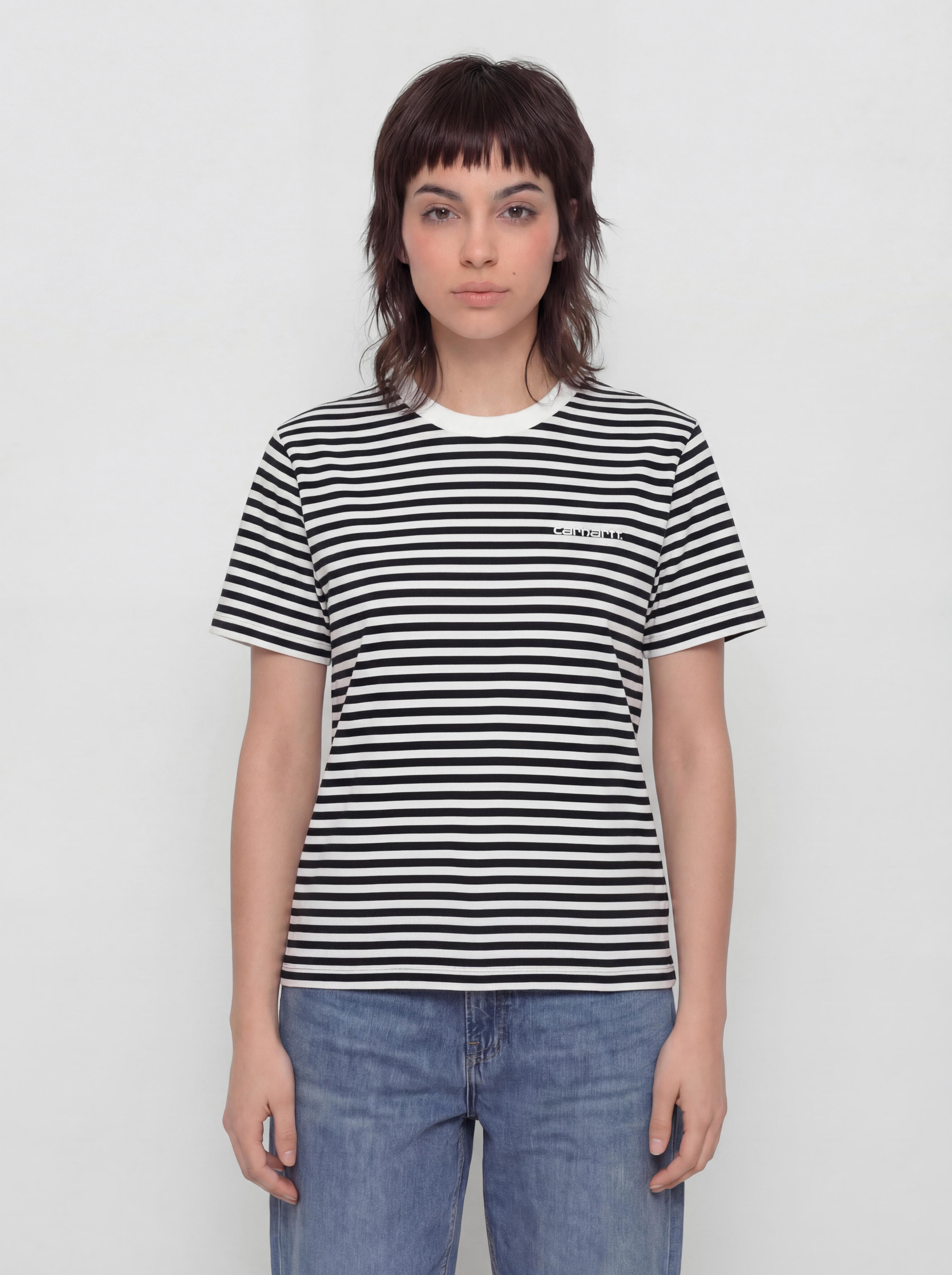 Футболка Carhartt WIP Ezra Wmn (ezra stripe/black/wax)