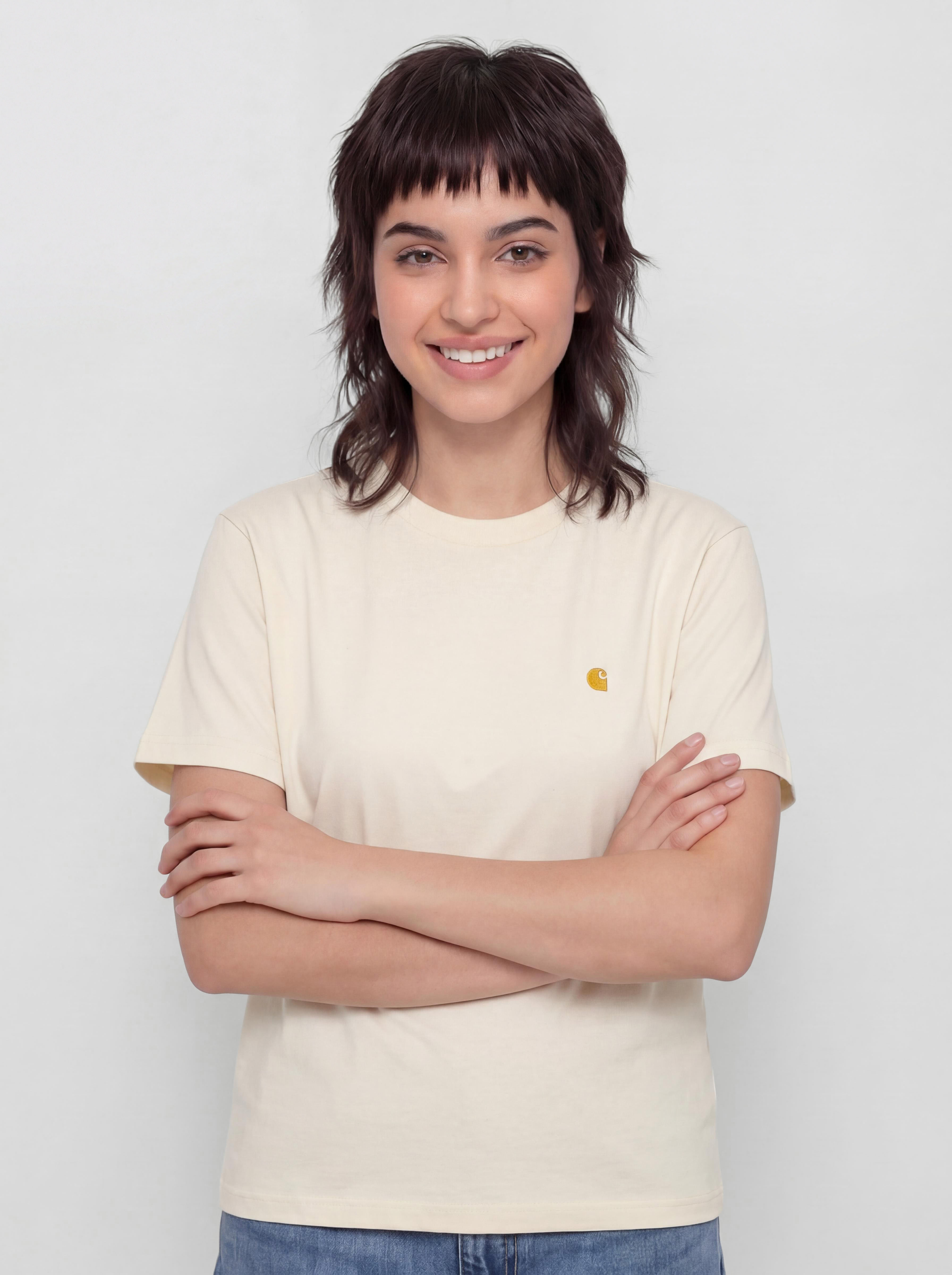 Футболка Carhartt WIP Chase Wmn (cinnerus/gold)