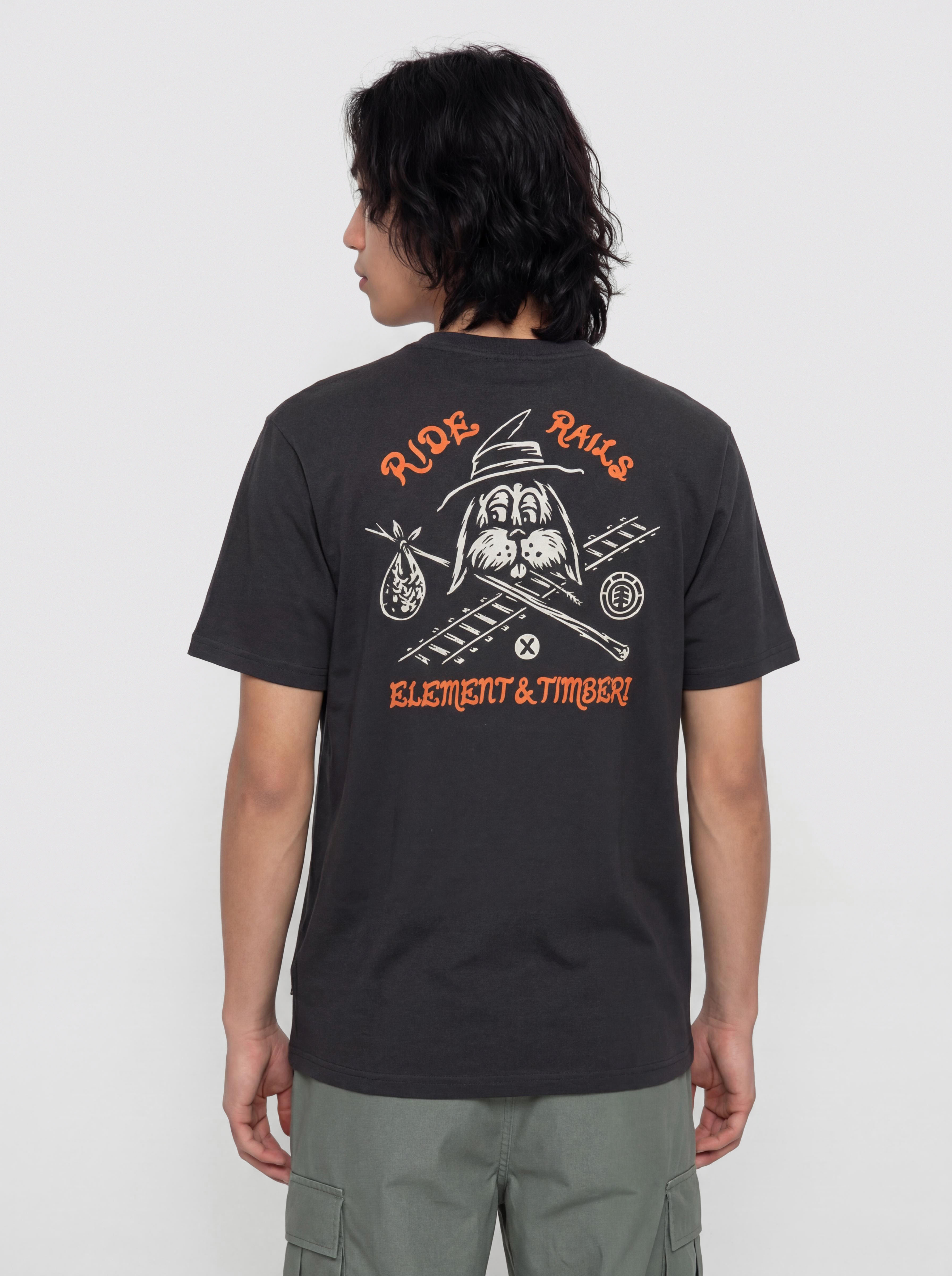 Футболка Element Timber Hobos (off black)