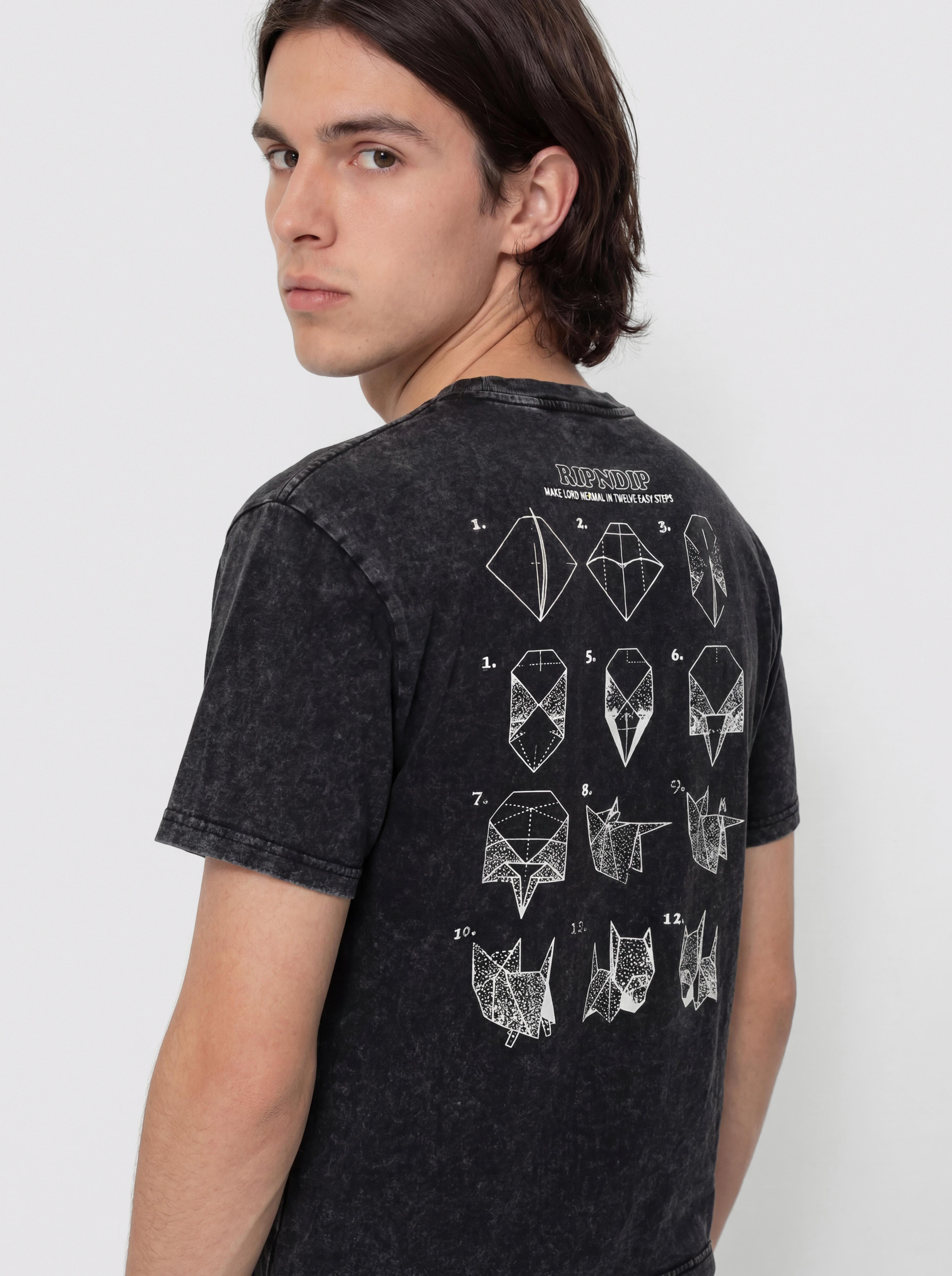 Футболка RipNDip Origami (black vintage wash)