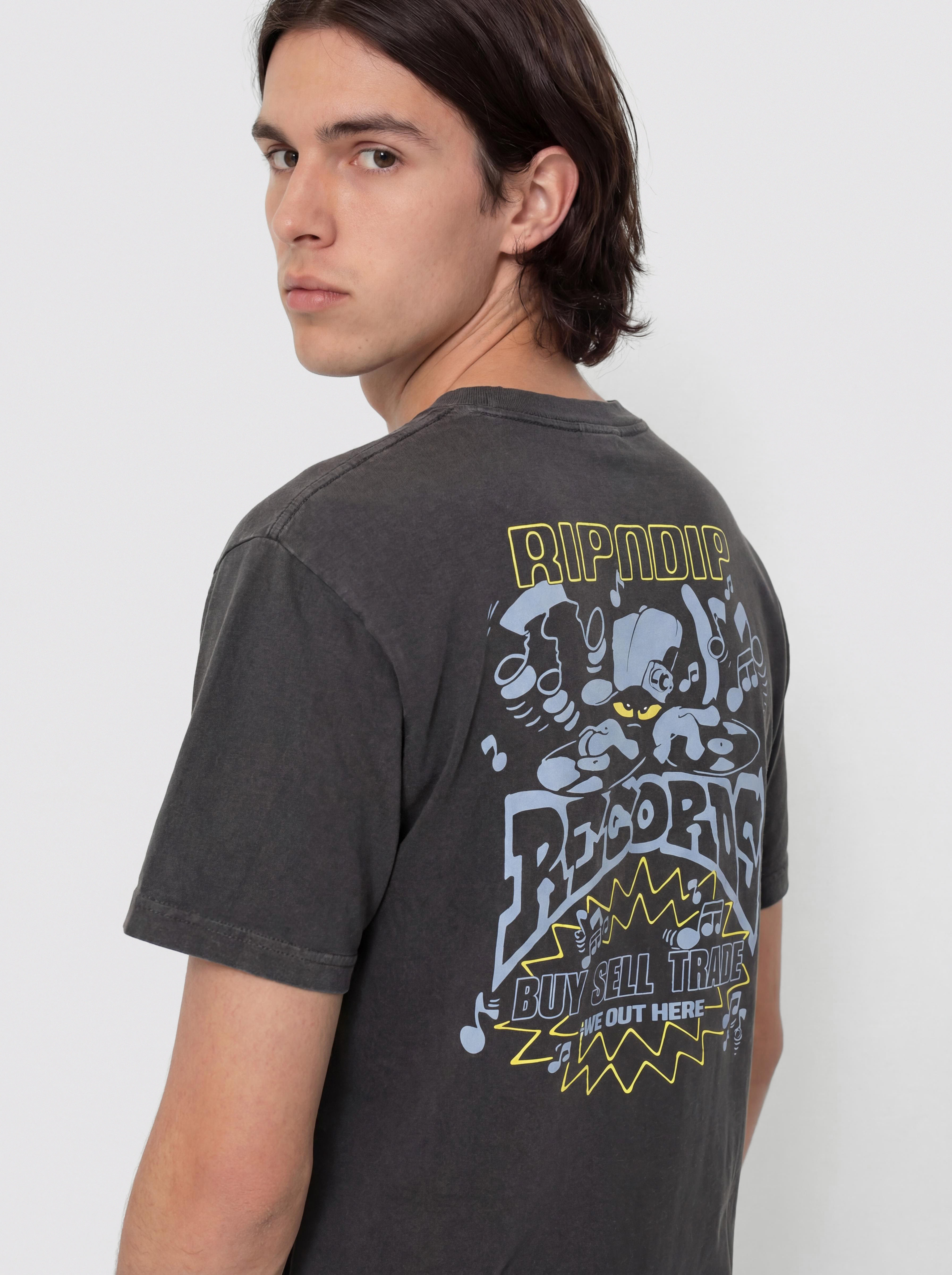 Футболка RipNDip Records (charcoal sun fade)