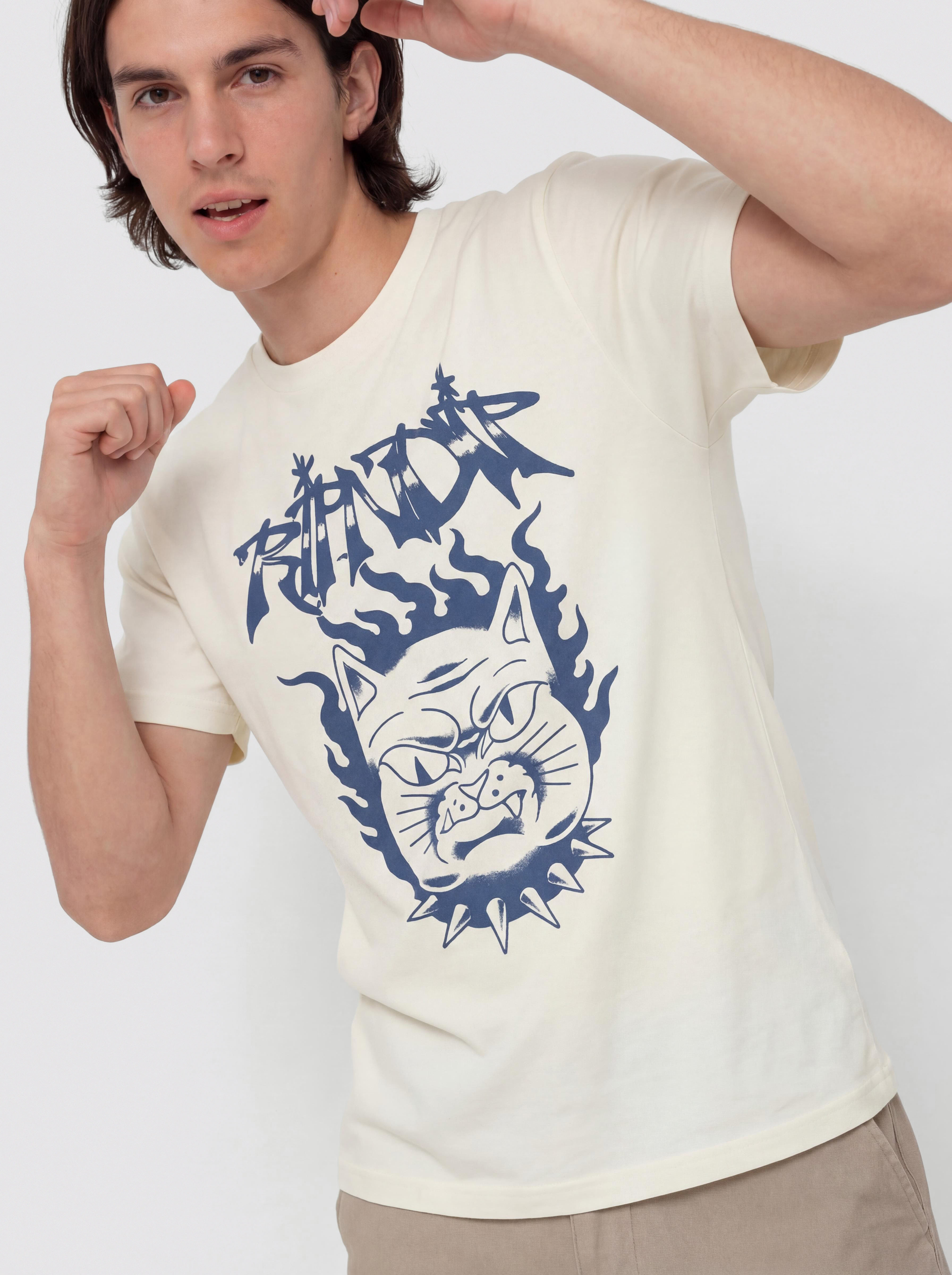 Футболка RipNDip The Happiest Cat (bone)