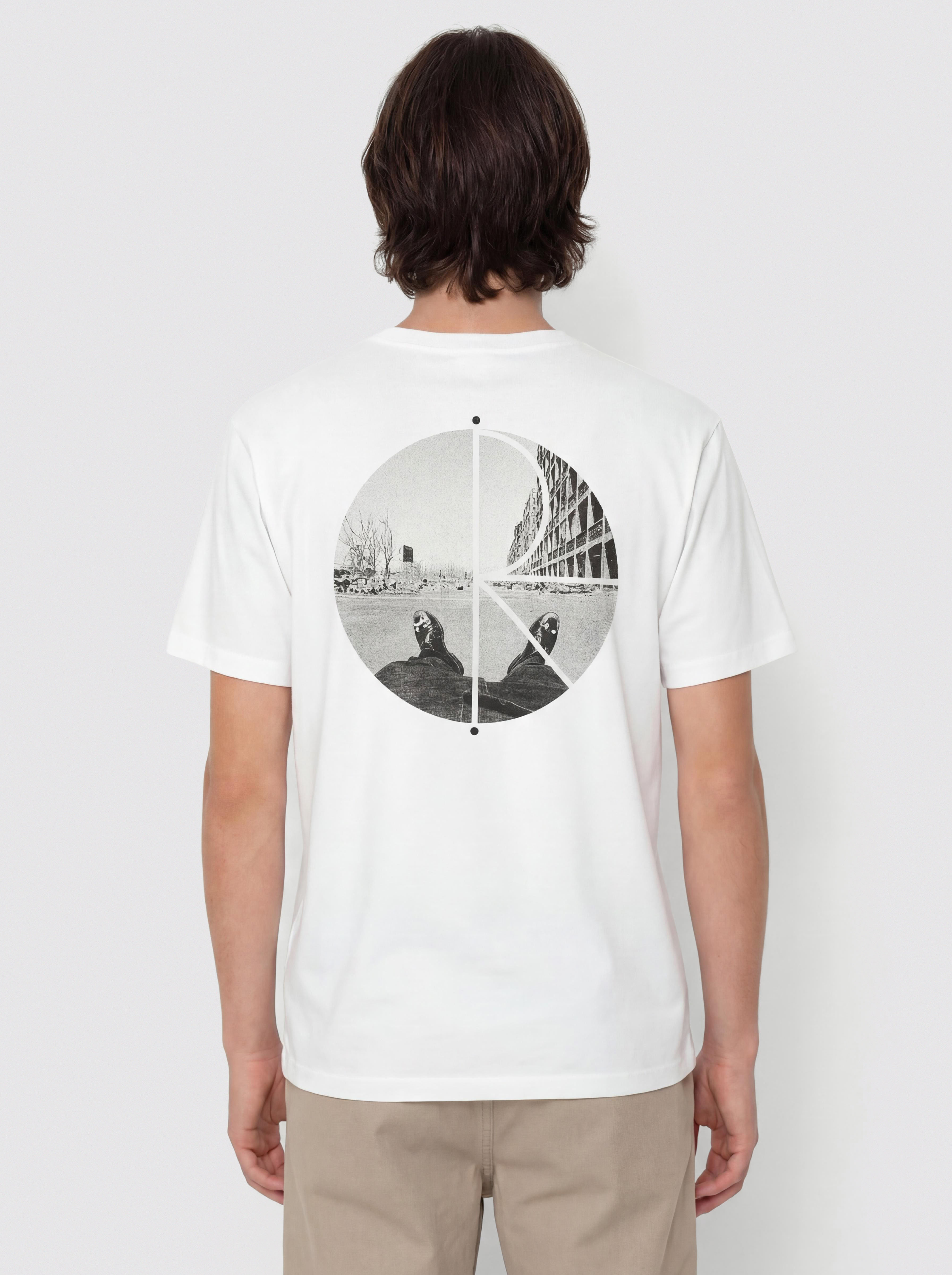 Футболка Polar Skate Fill Logo Happy Sad (white)