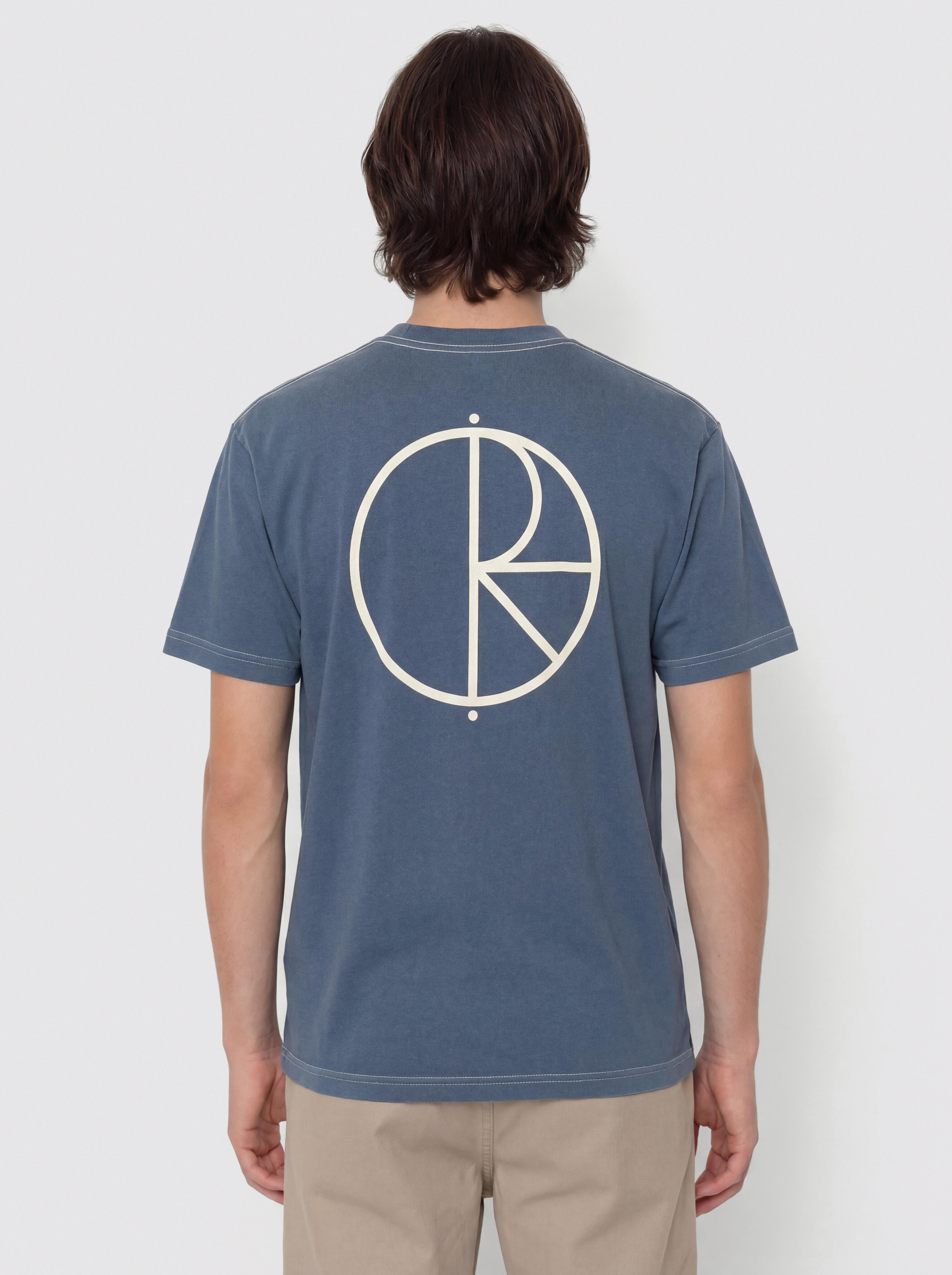 Футболка Polar Skate Contrast Stroke Logo (grey blue)