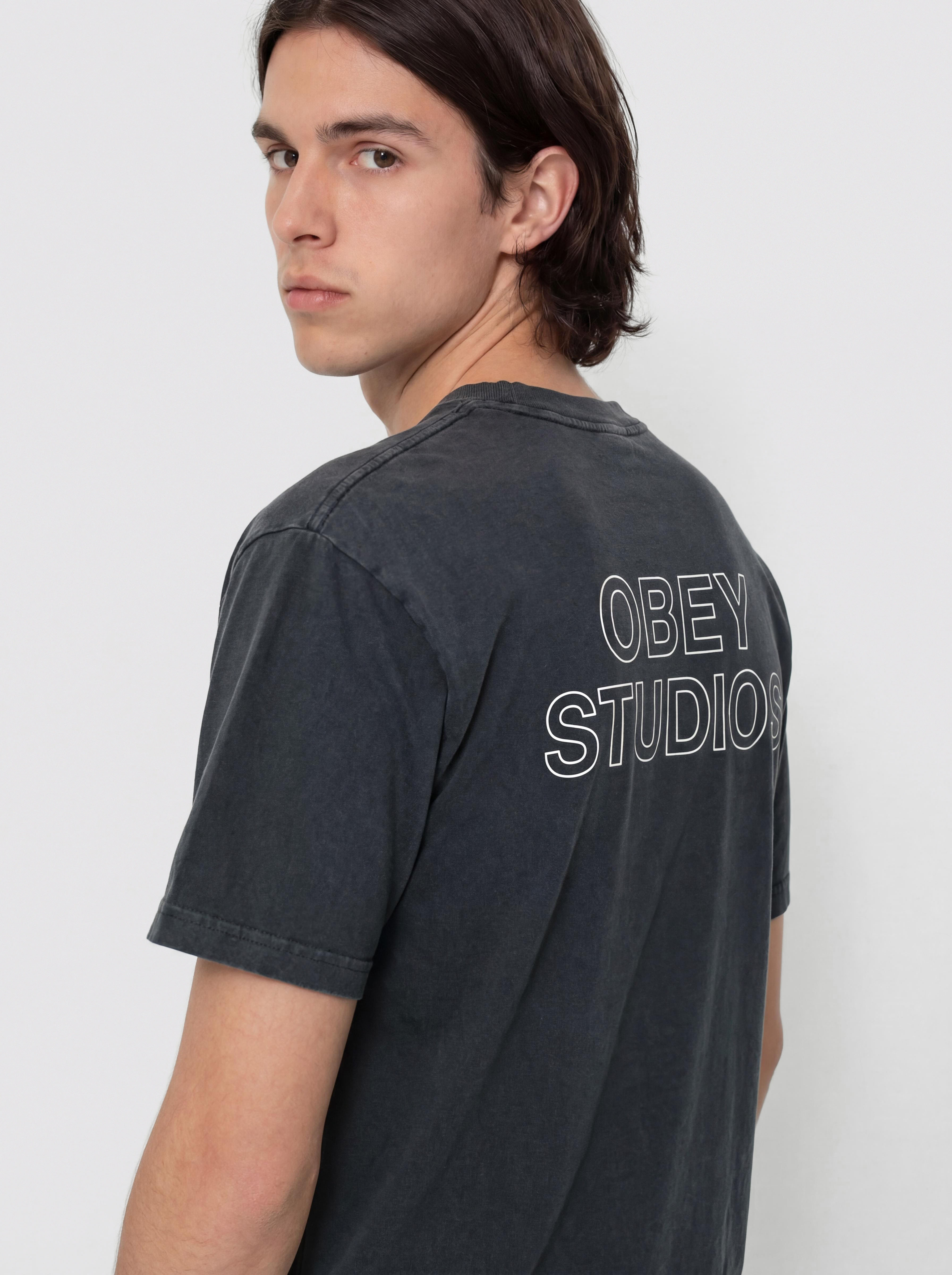 Футболка OBEY Obey Studios Outline (pigment true vintage black)