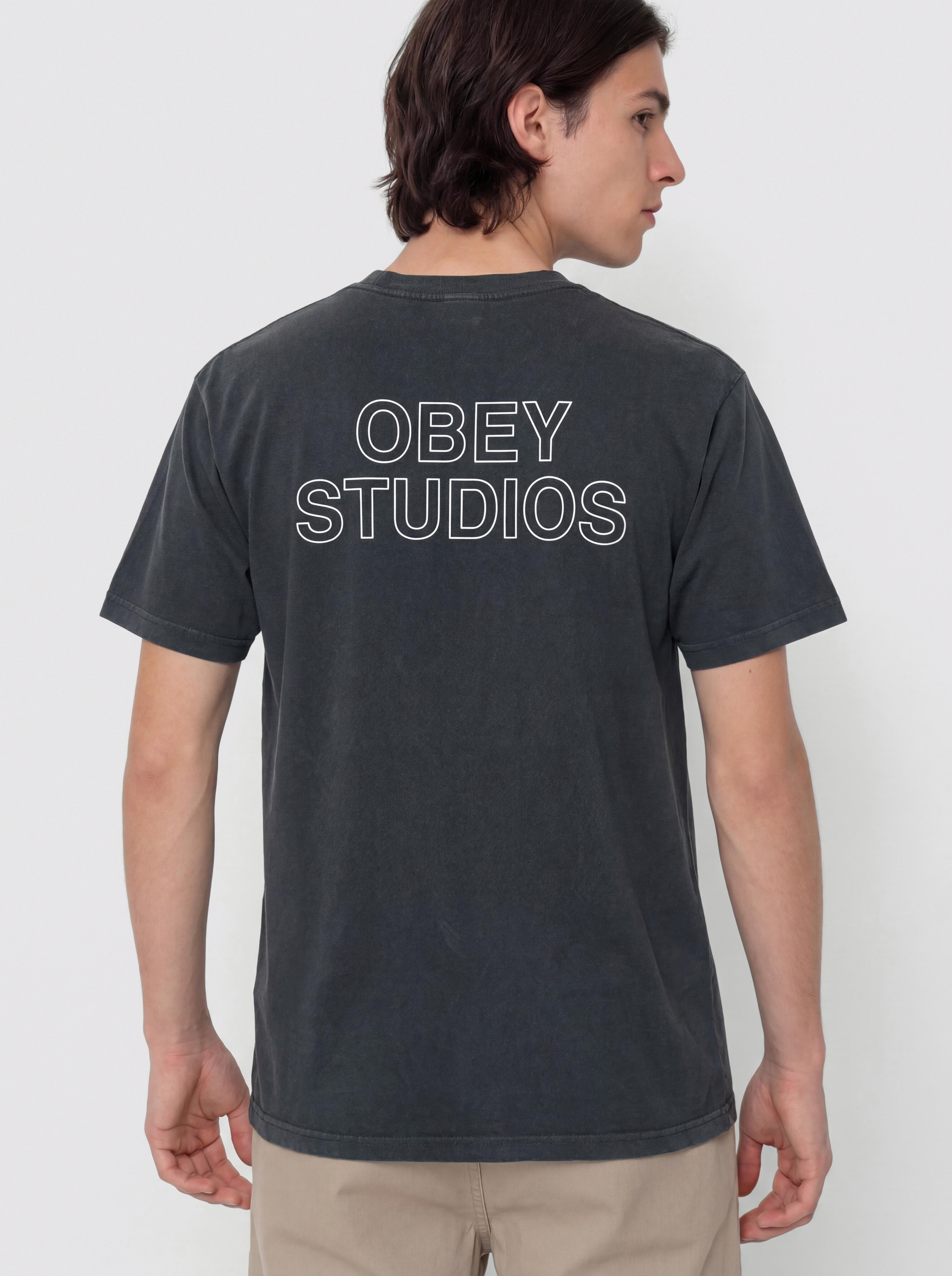 Футболка OBEY Obey Studios Outline (pigment true vintage black)