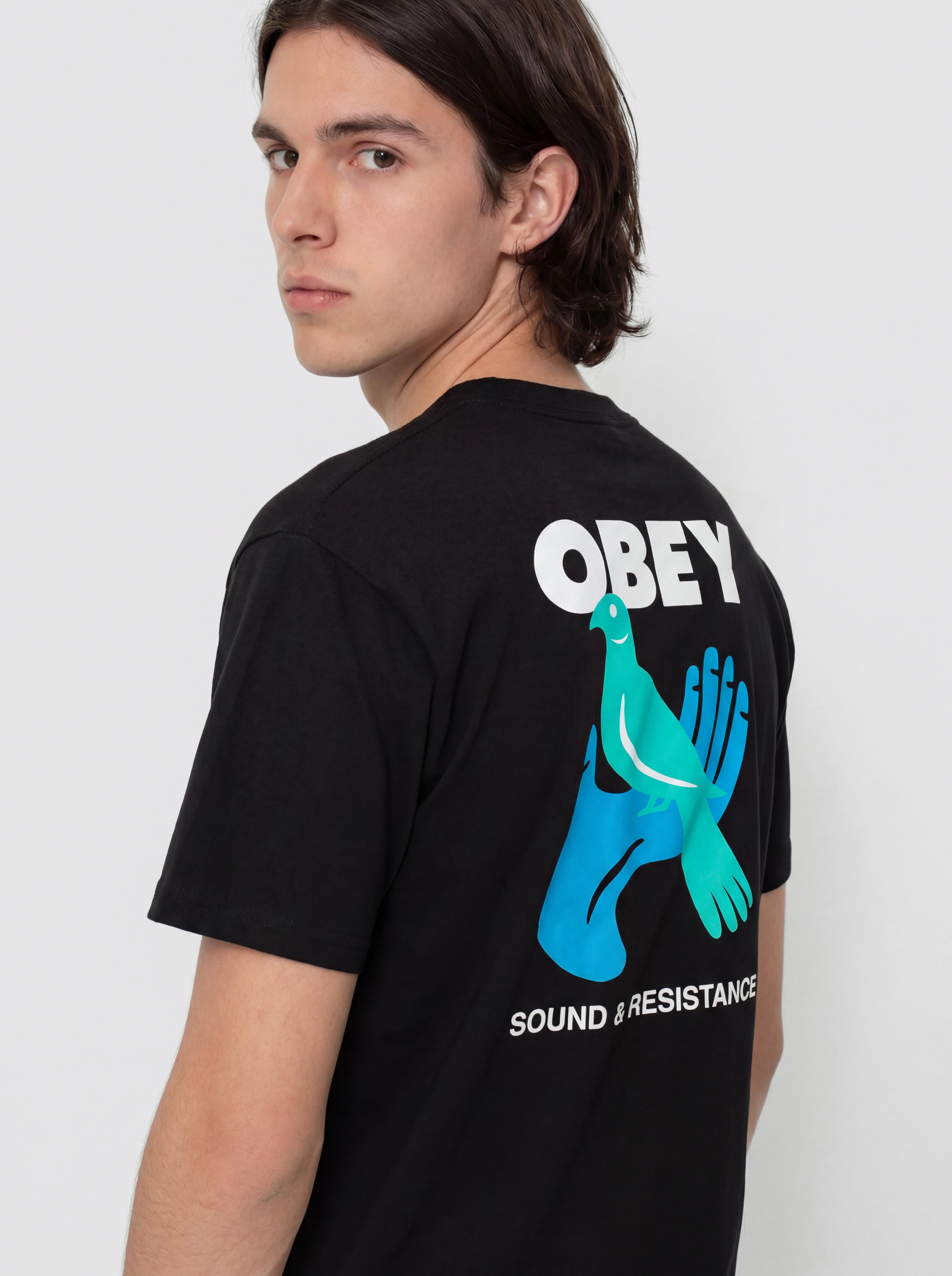 Футболка OBEY Obey Sound & Resistance Bird (black)