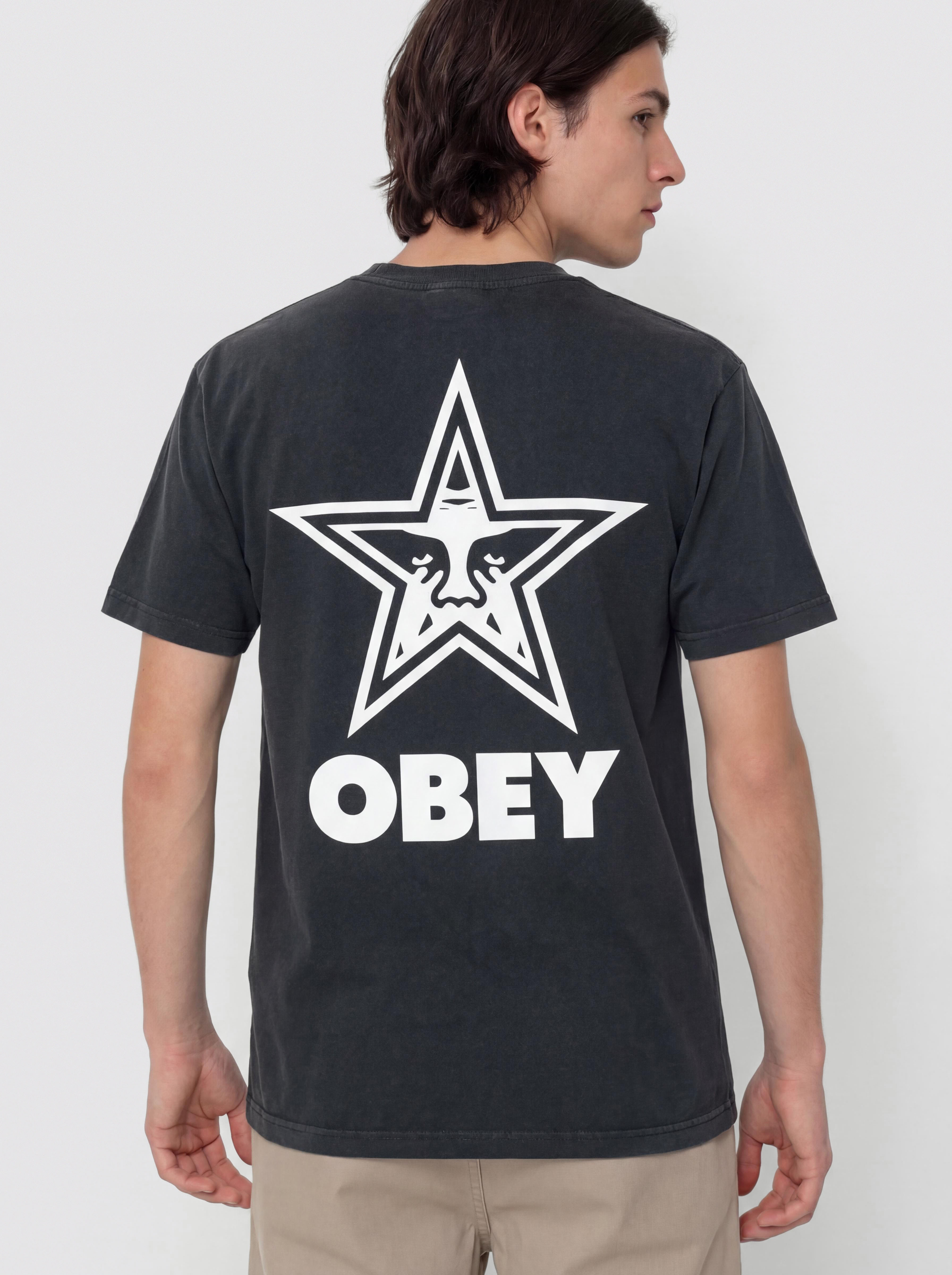 Футболка OBEY Obey Bold Star (pigment true vintage black)