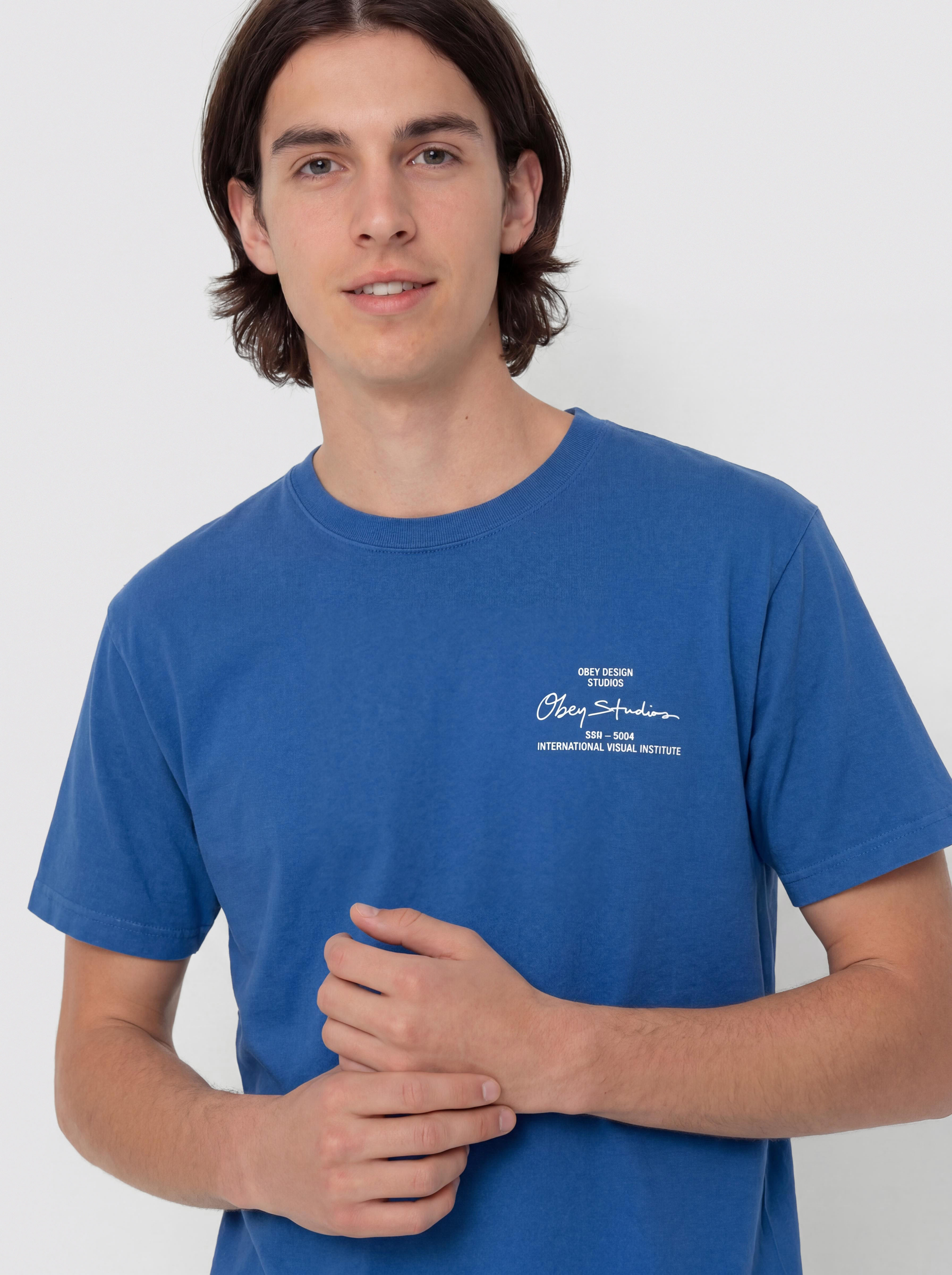 Футболка OBEY Institute (pigment electric indigo)