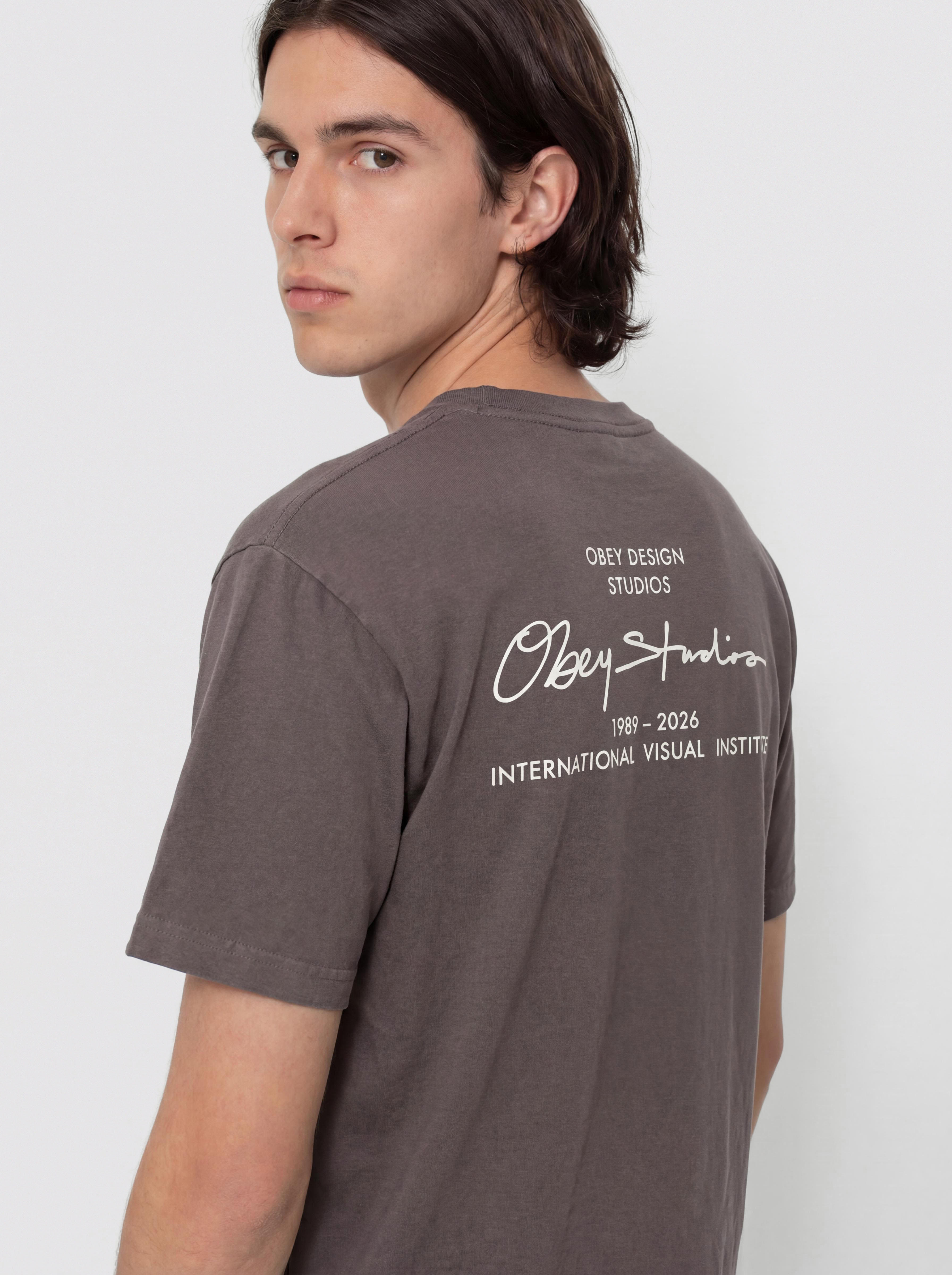 Футболка OBEY Institute (pigment dusty black)