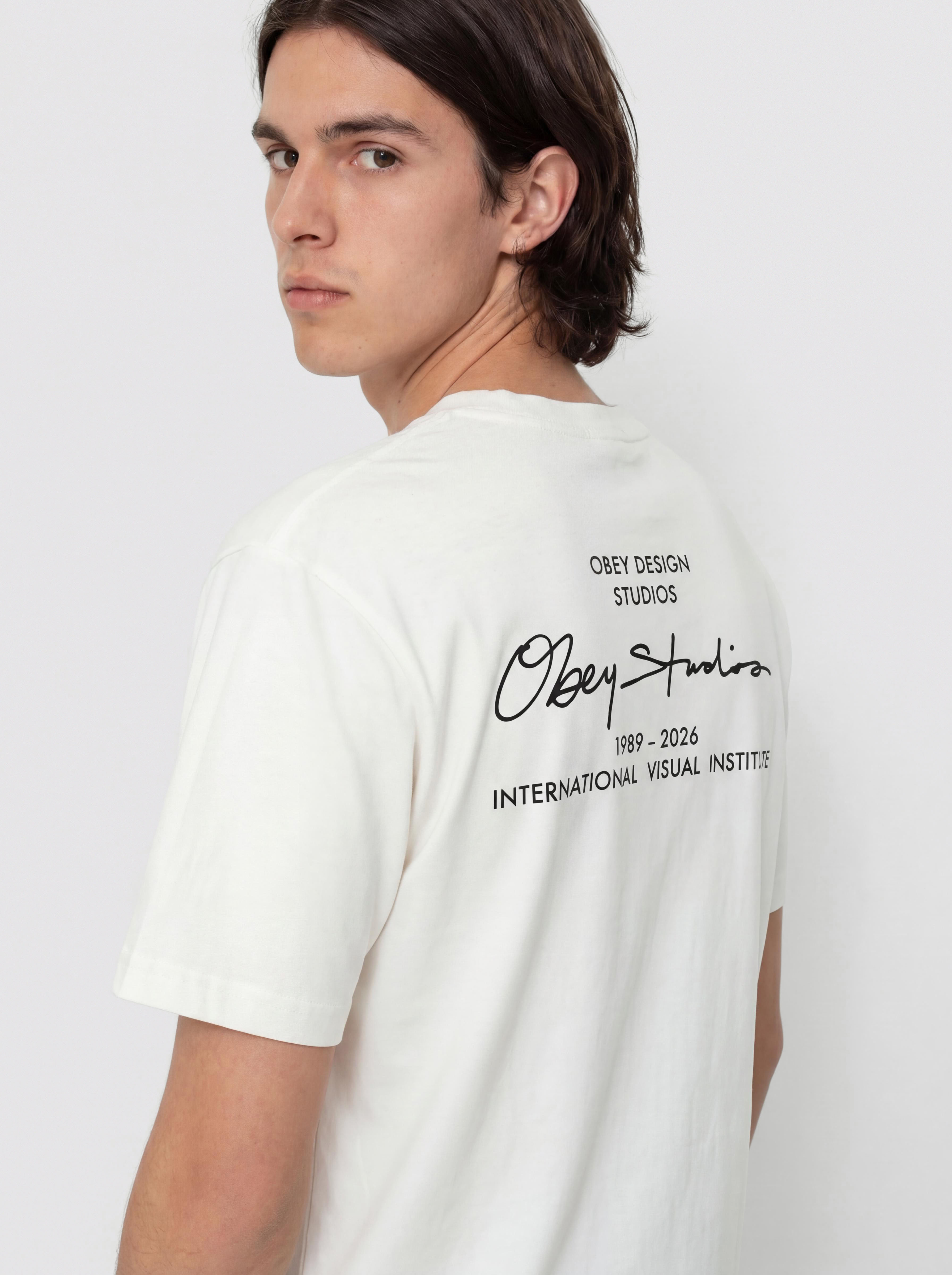Футболка OBEY Institute (pigment vintage white)