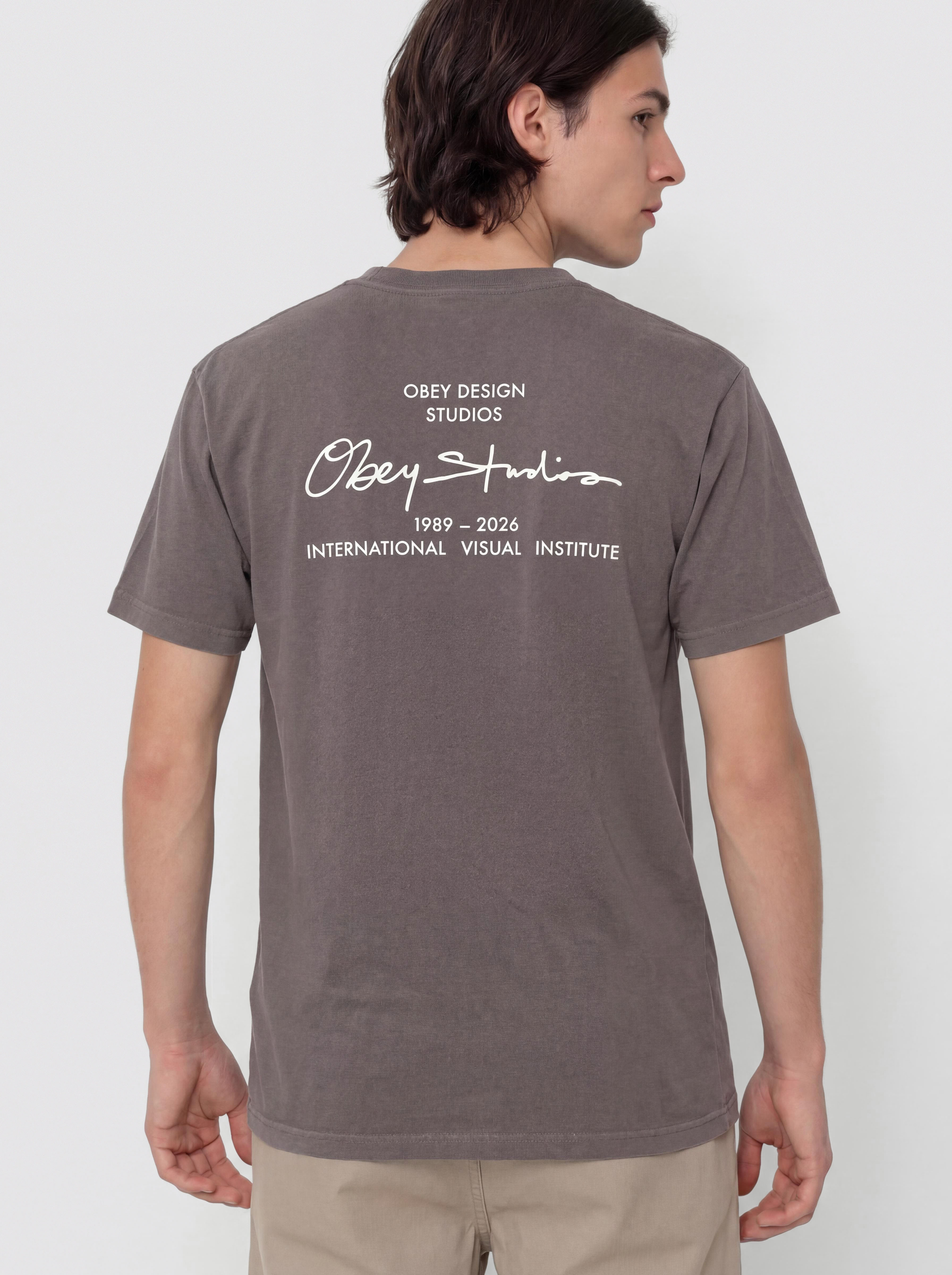 Футболка OBEY Institute (pigment dusty black)