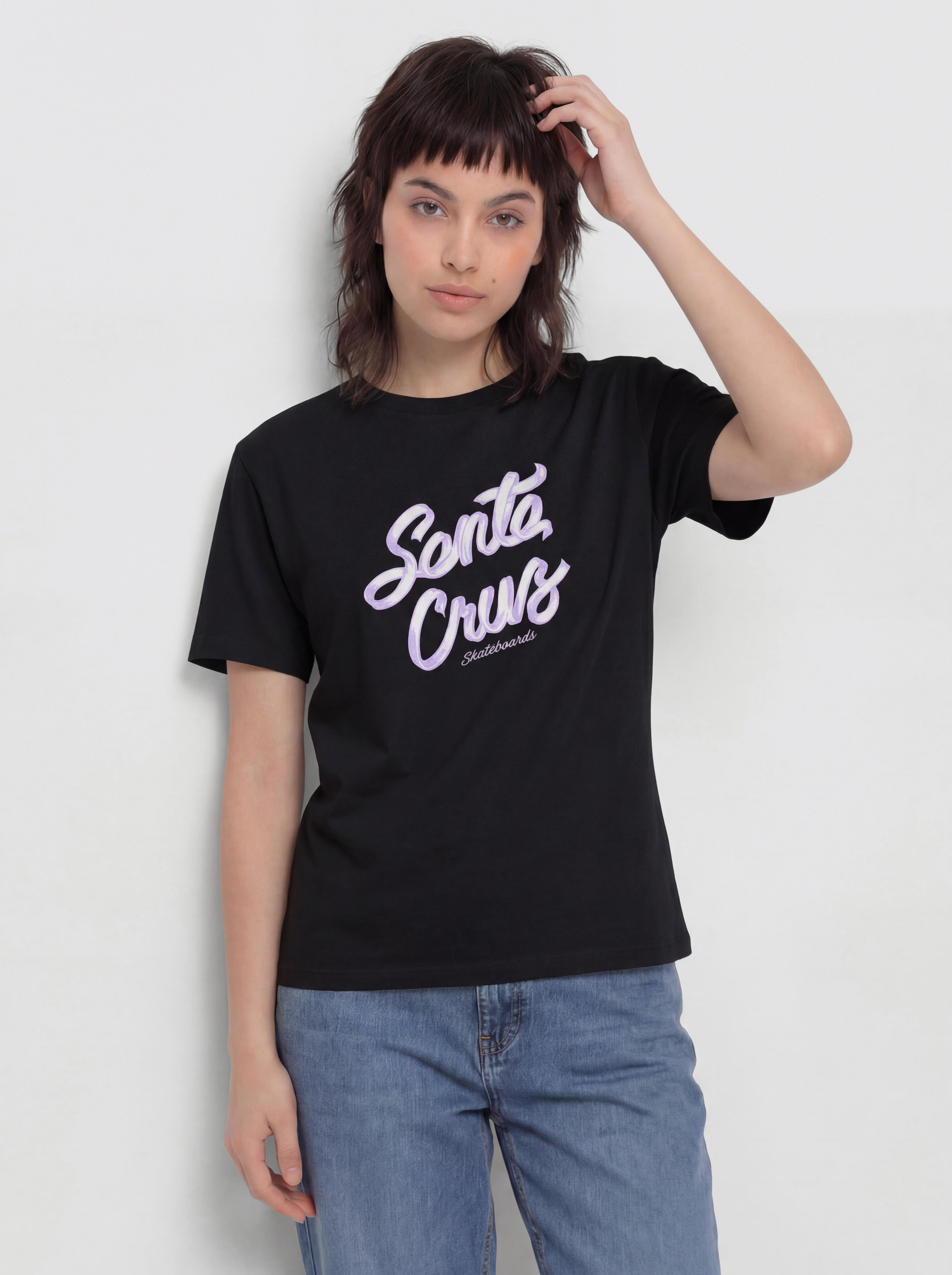Футболка Santa Cruz Ribbon Script Front Wmn (black)