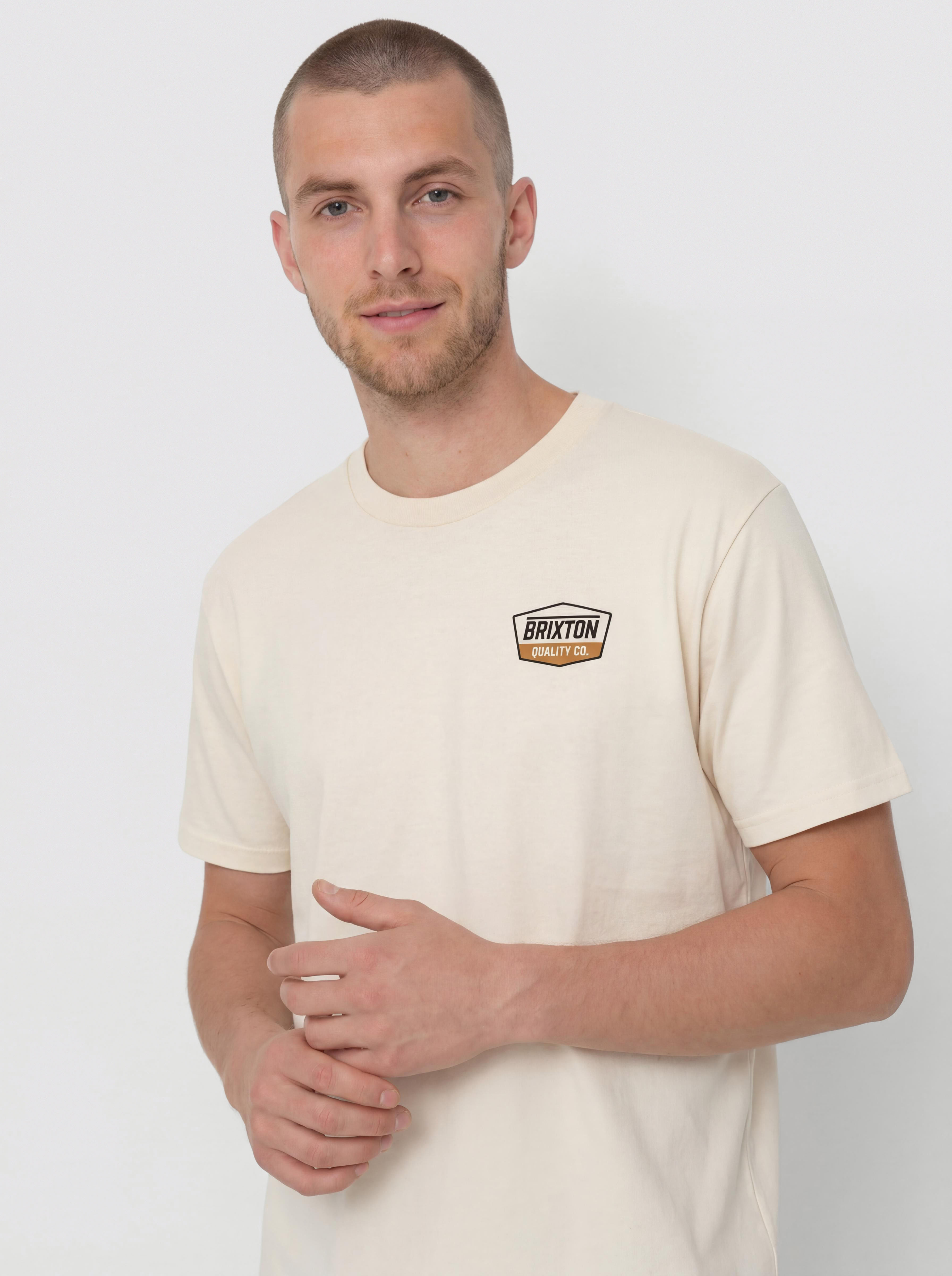 Футболка Brixton Regal Std (cream/dark green/metal bronze)