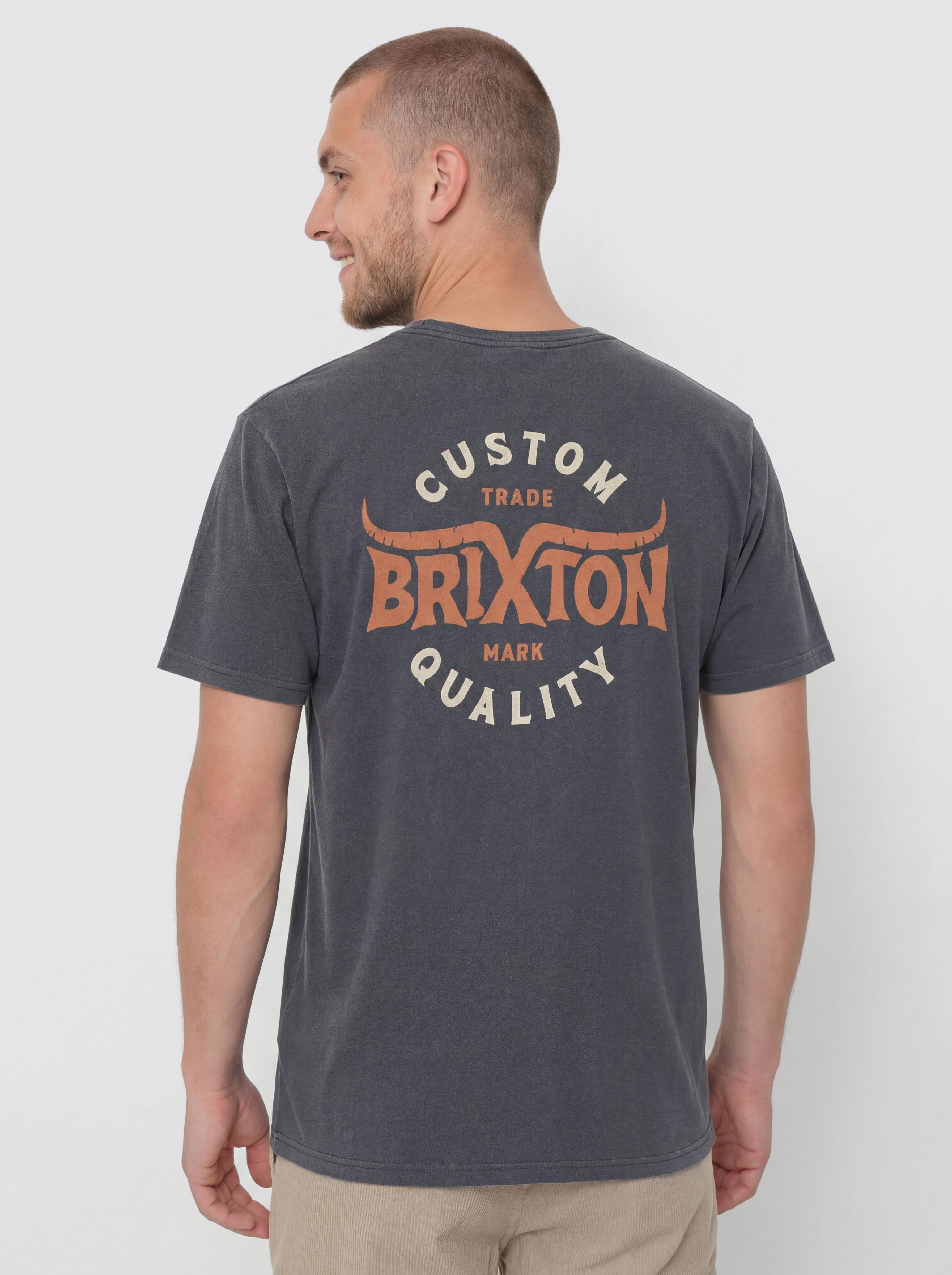 Футболка Brixton Gibson Stt (washed navy worn wash)