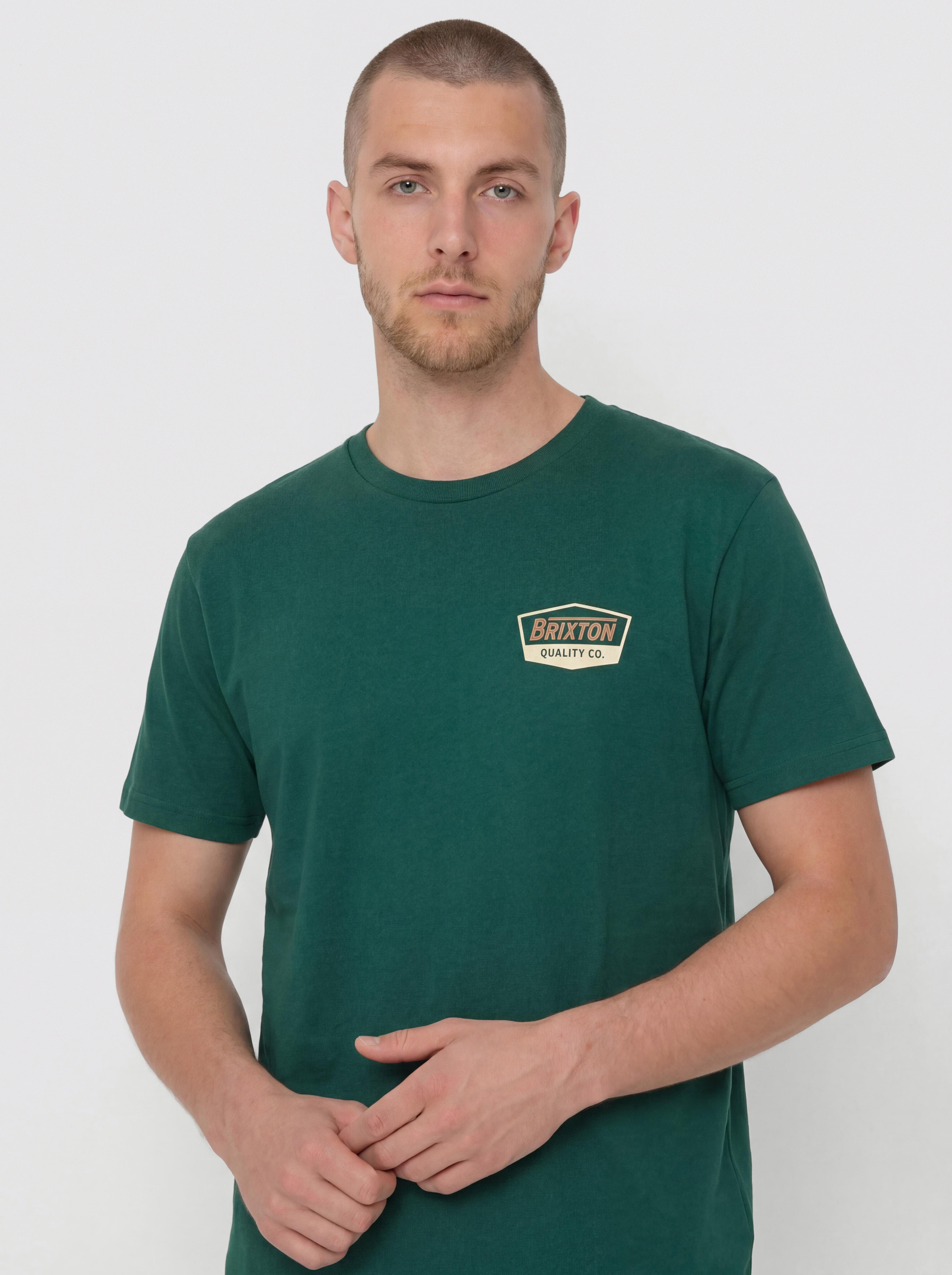 Футболка Brixton Regal Stt (deep emerald/rust/sand)