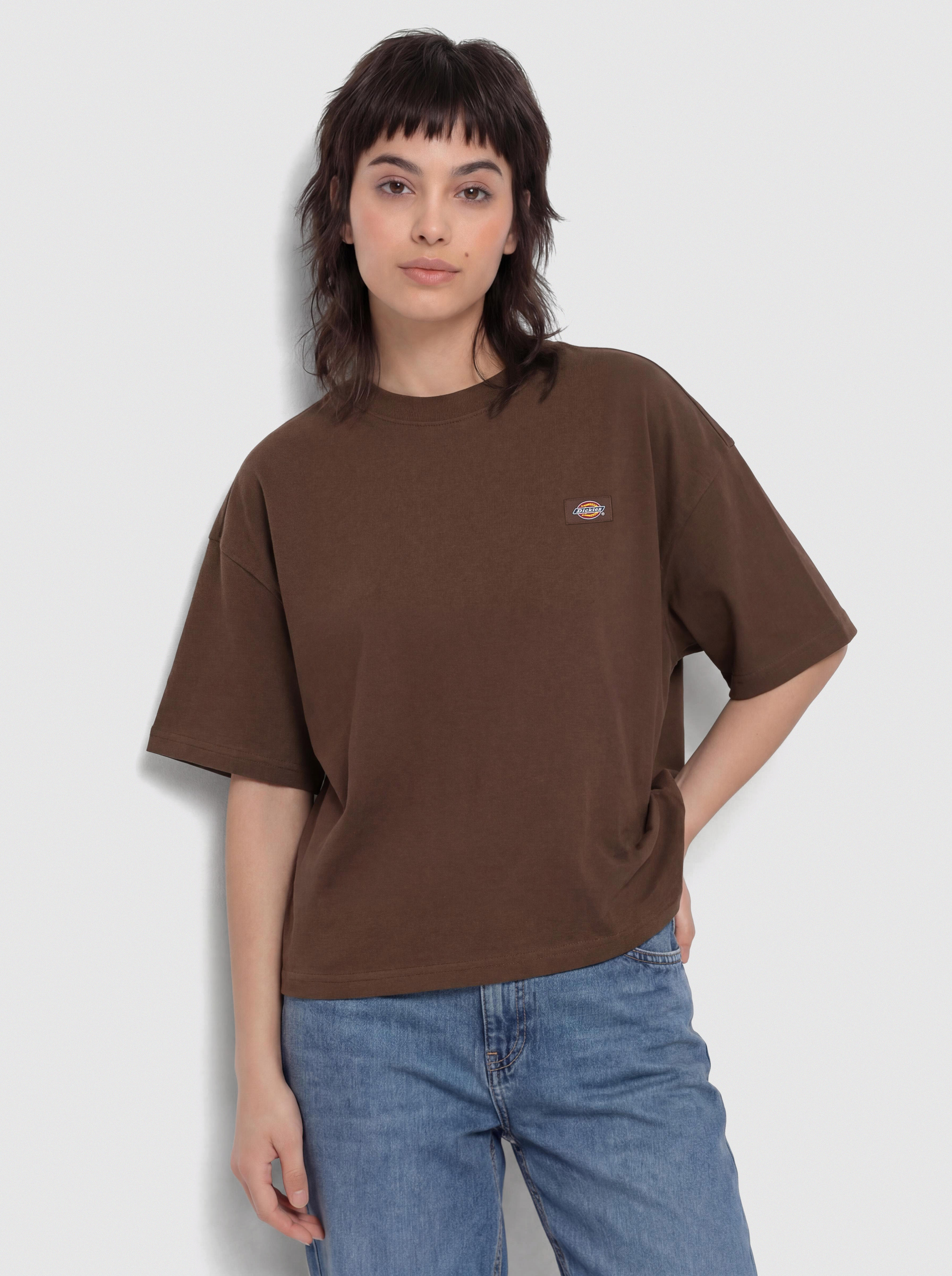Футболка Dickies Oakport Boxy Wmn (timber brown)