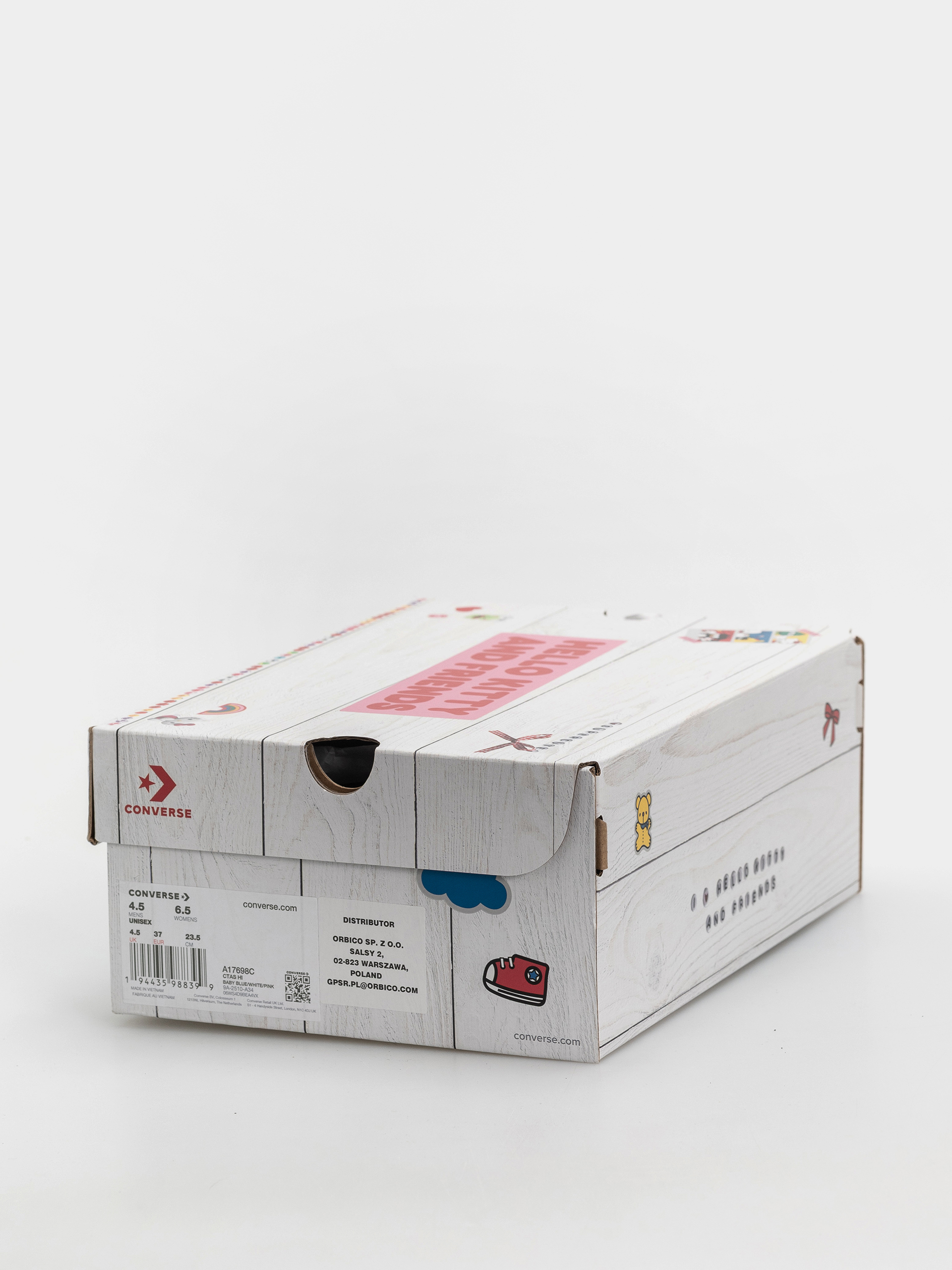 Кеди Converse Chuck Taylor All Star Hi (baby blue/white/pink)