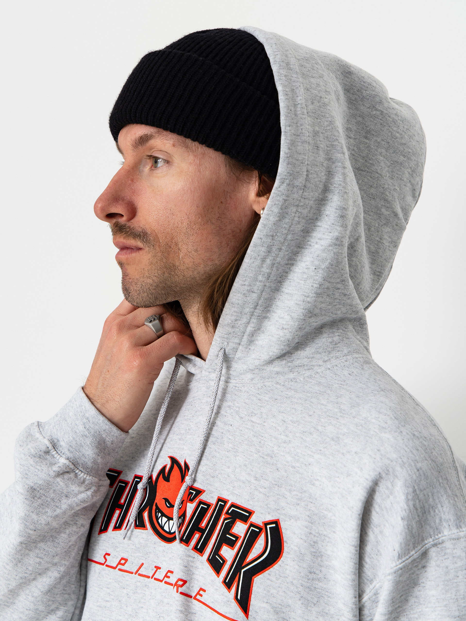 Худі Thrasher x Spitfire Big Head Outline HD (ash)