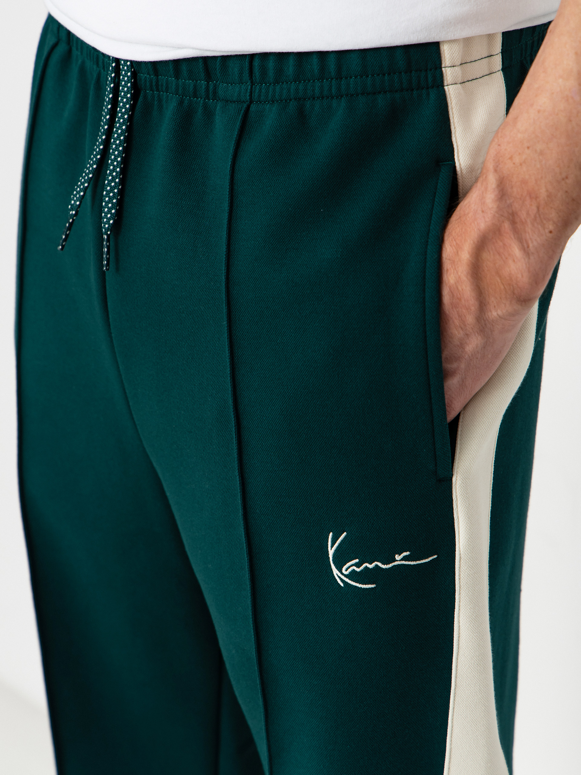Штани Karl Kani Signature Sidestripe Pique (green)