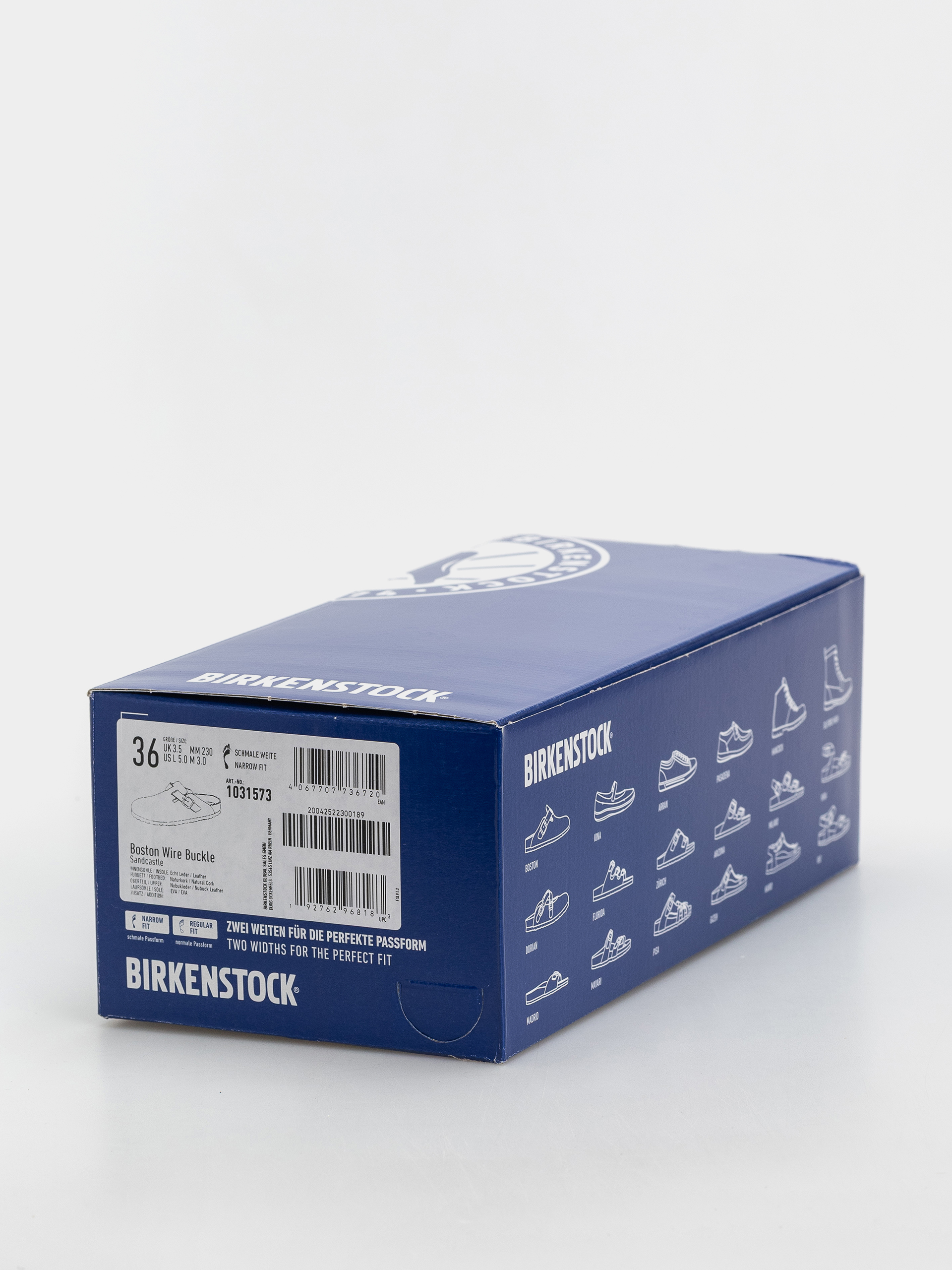 Шльопанці Birkenstock Boston Wire Buckle Nubuck Leather Narrow (sandcastle)