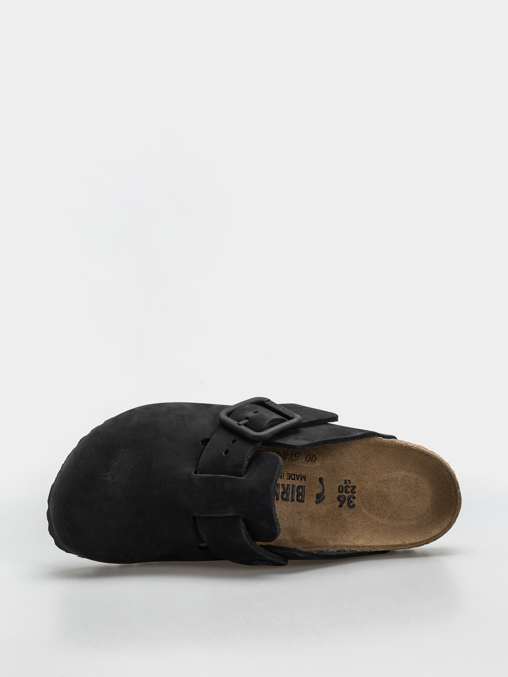 Шльопанці Birkenstock Boston Wire Buckle Nubuck Leather Narrow (black)