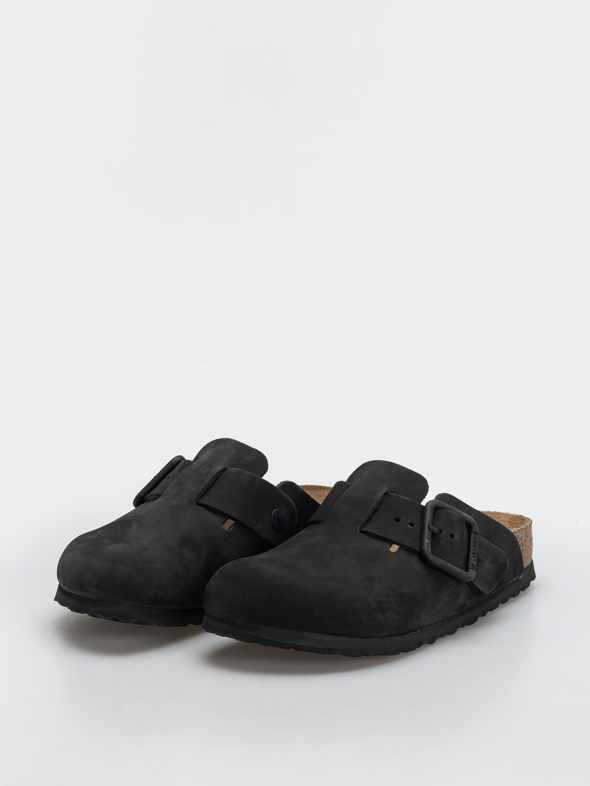 Шльопанці Birkenstock Boston Wire Buckle Nubuck Leather Narrow (black)
