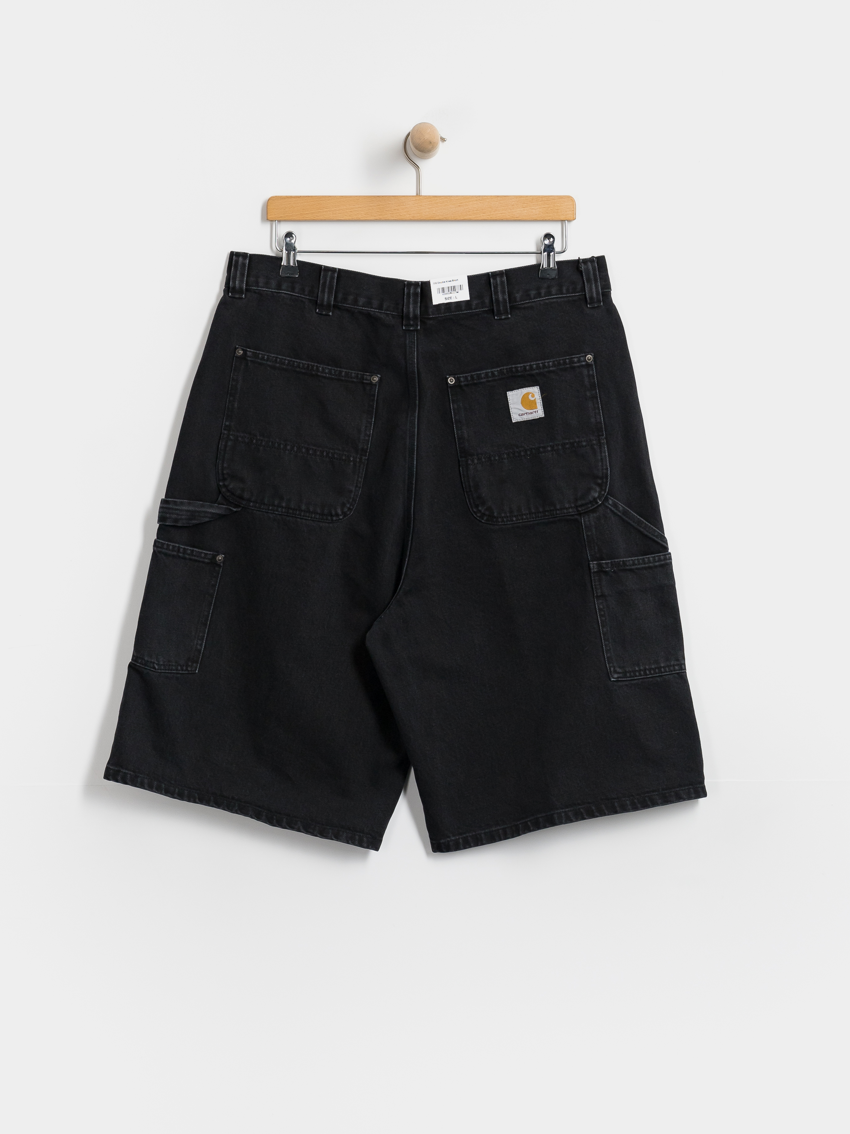 Шорти Carhartt WIP OG Double Knee (black stone washed)
