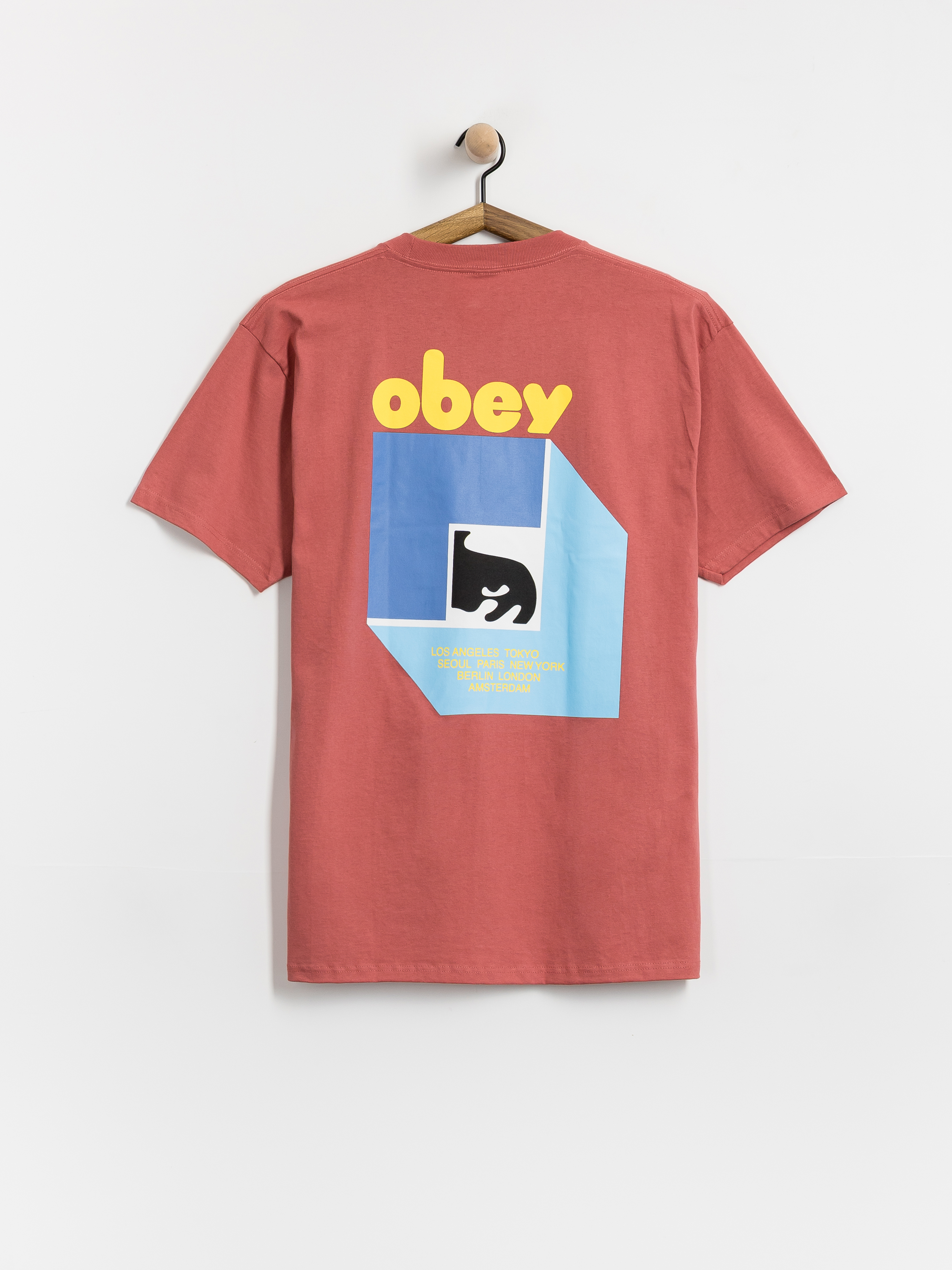 Футболка OBEY Peep Hole (mineral red)