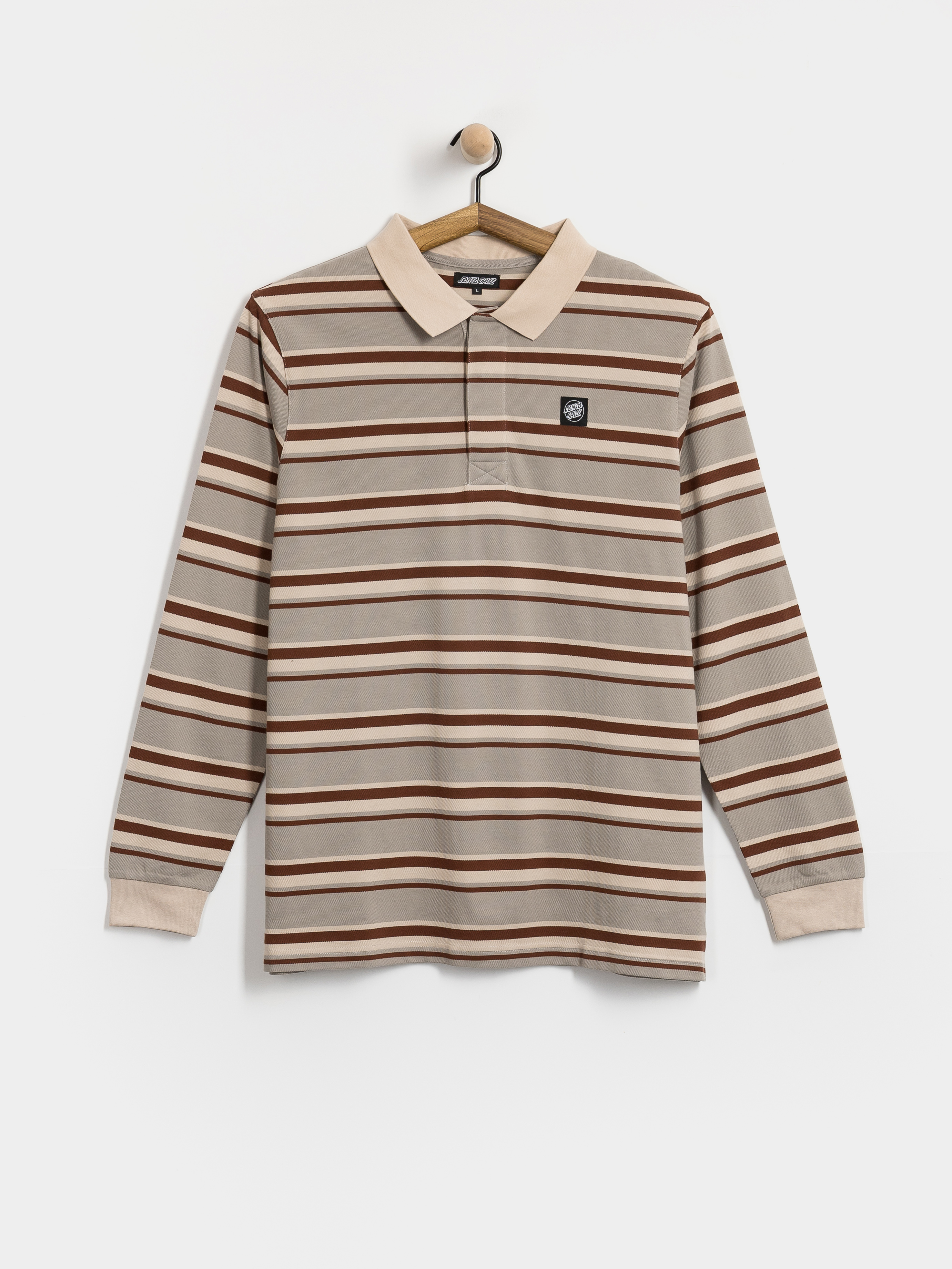 Лонгслів Santa Cruz Cera Polo (stone grey/coffee)