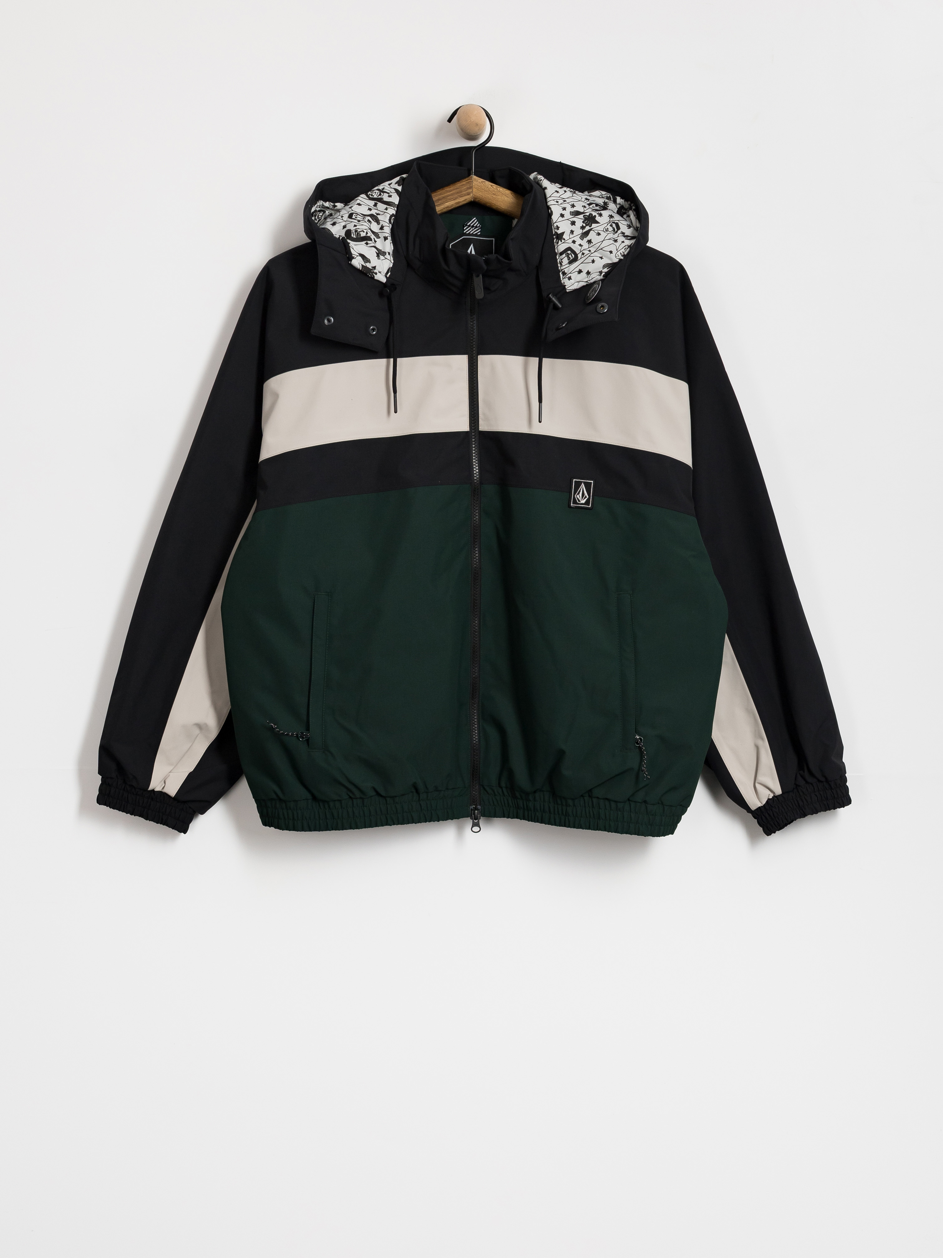 Жіноча Сноубордична куртка Volcom Dlm (black green)