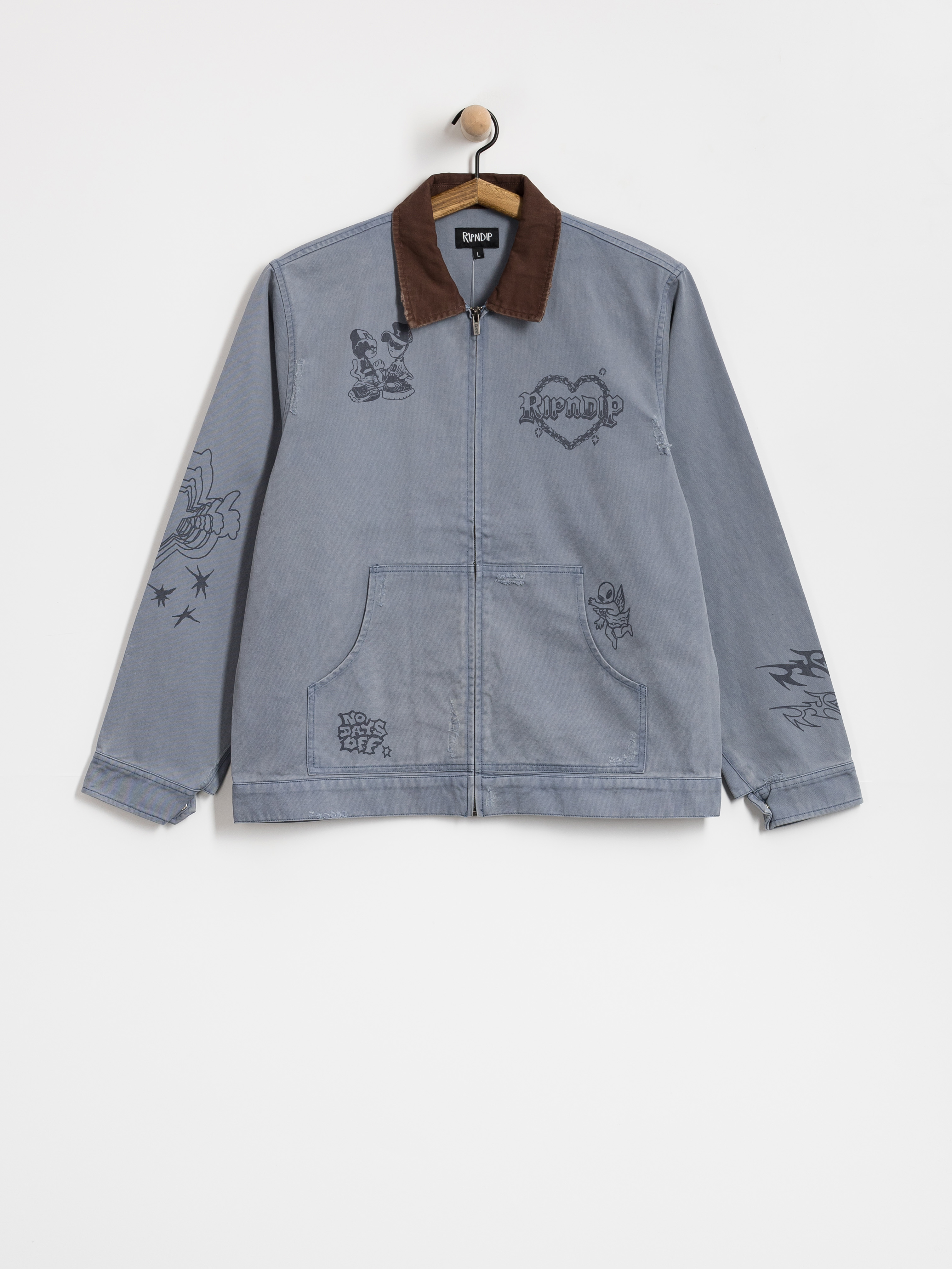 Куртка RipNDip Westside Zip Up Work (slate)