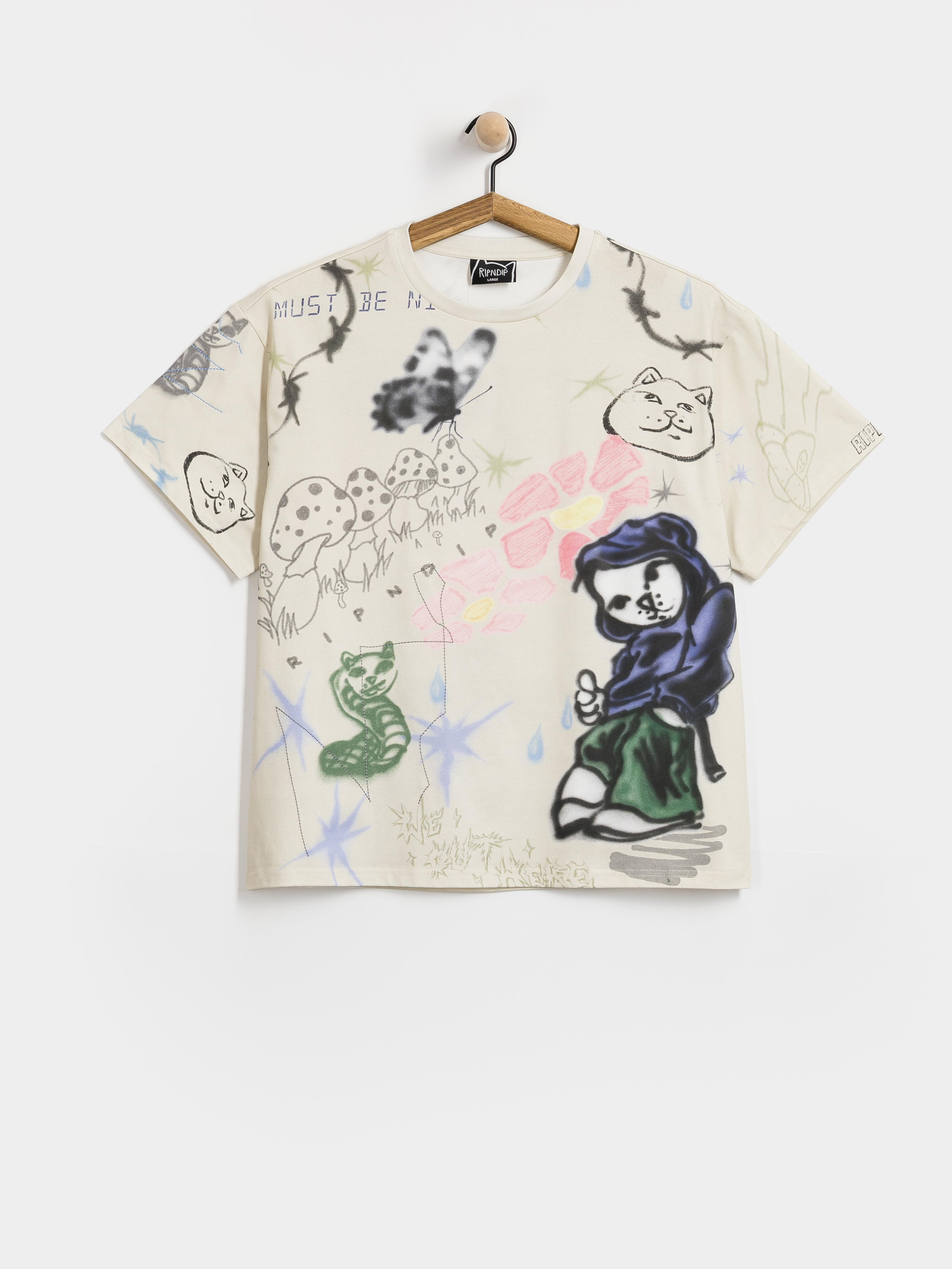 Футболка RipNDip Goosebumps (bone)