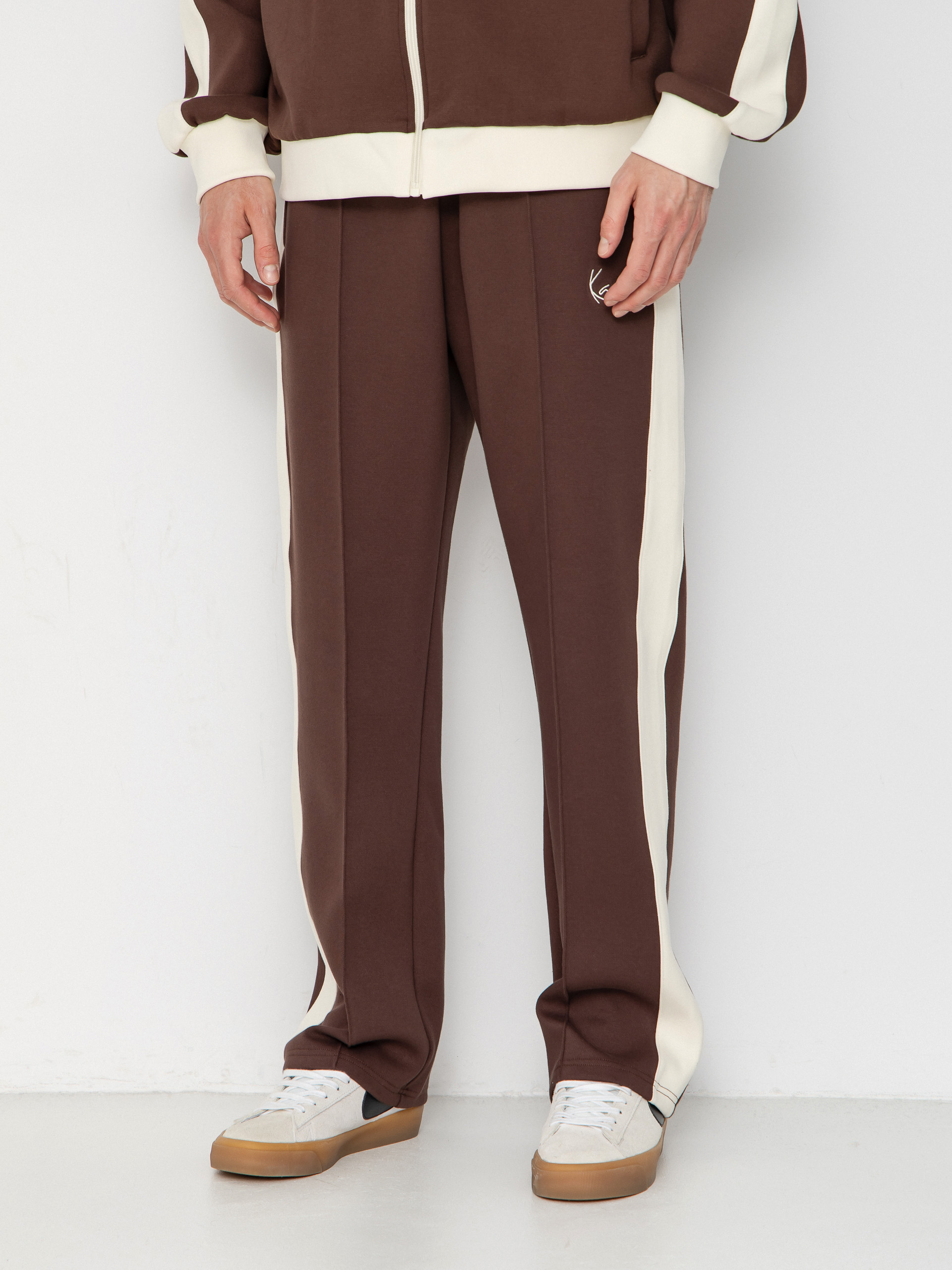 Штани Karl Kani Signature Sidestripe Pique (brown)