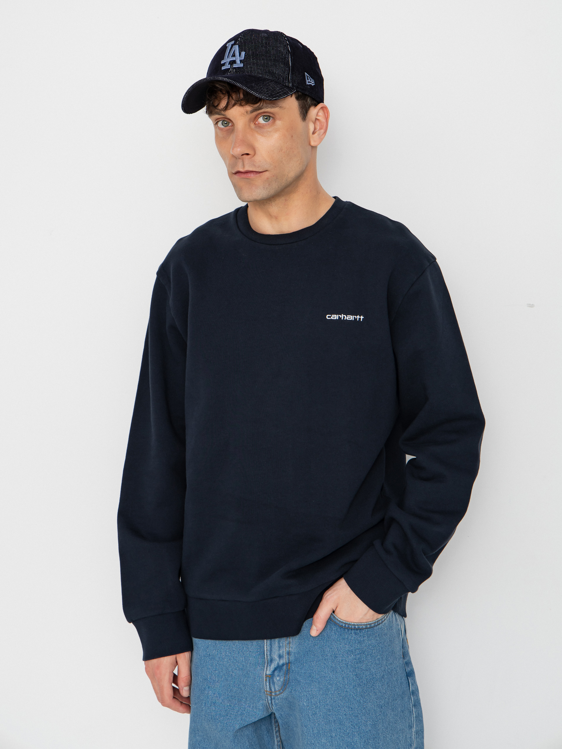 u0421u0432u0456u0442u0448u043eu0442 Carhartt WIP Script Embroidery (deep night/white)