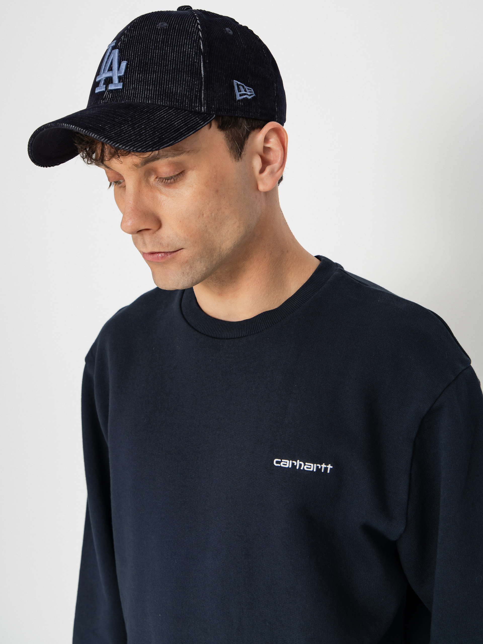 Світшот Carhartt WIP Script Embroidery (deep night/white)