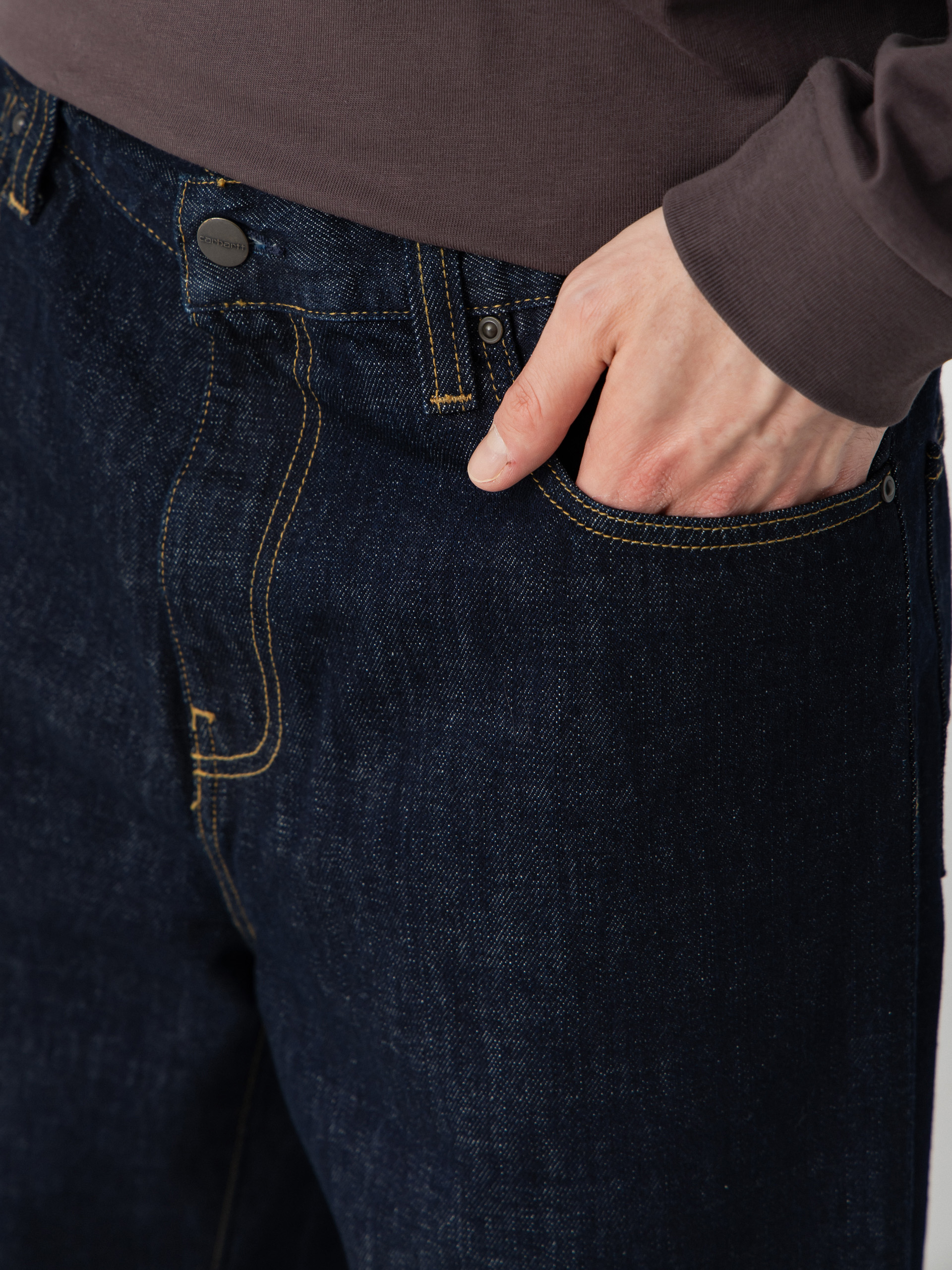 Штани Carhartt WIP Aaron (blue rinsed)