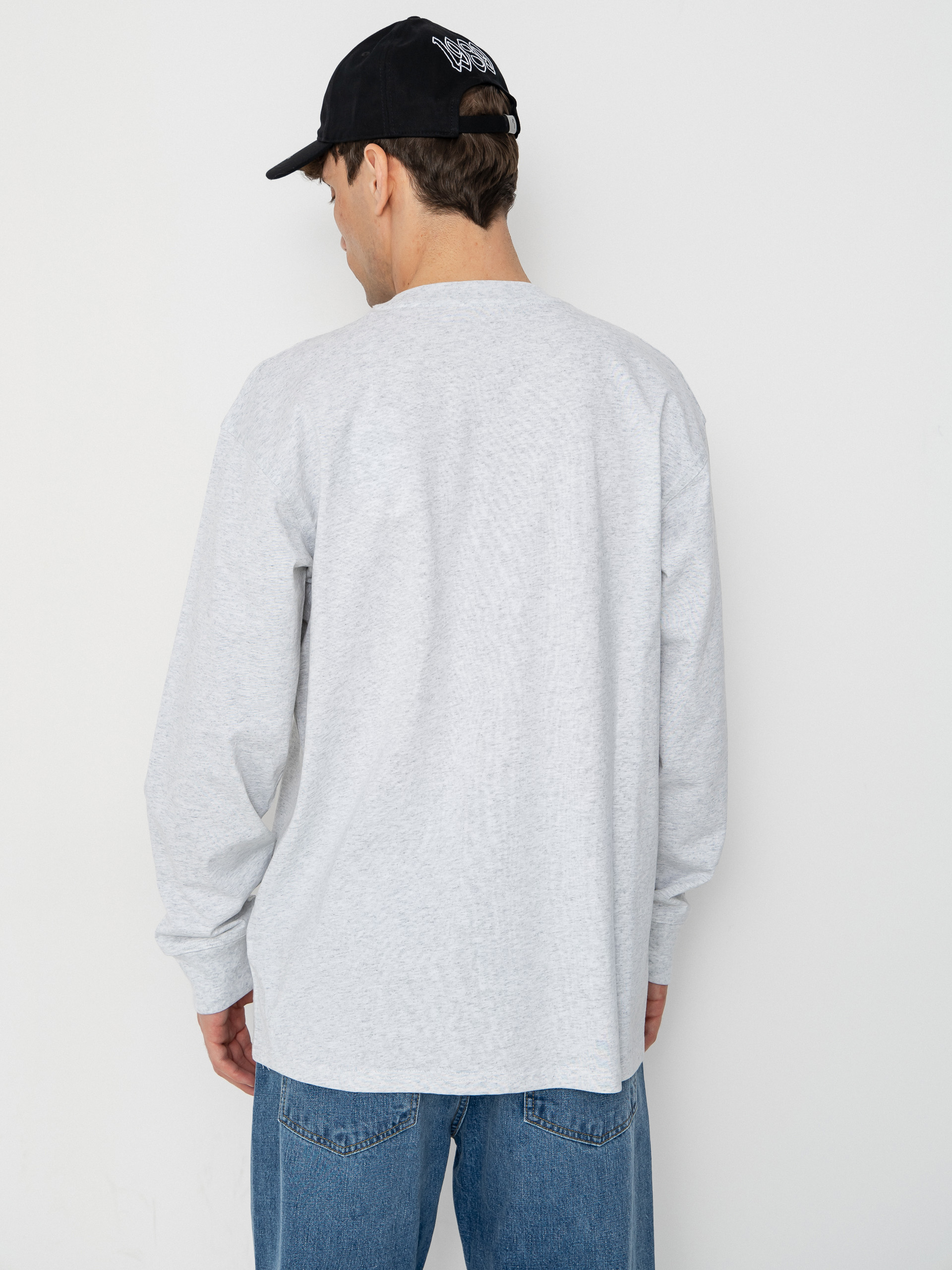 Лонгслів Carhartt WIP American Script (ash heather)