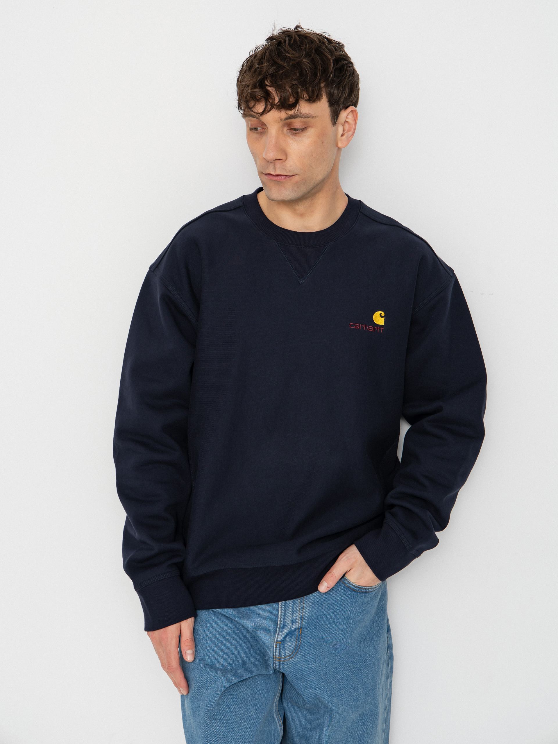 Світшот Carhartt WIP American Script (deep night)