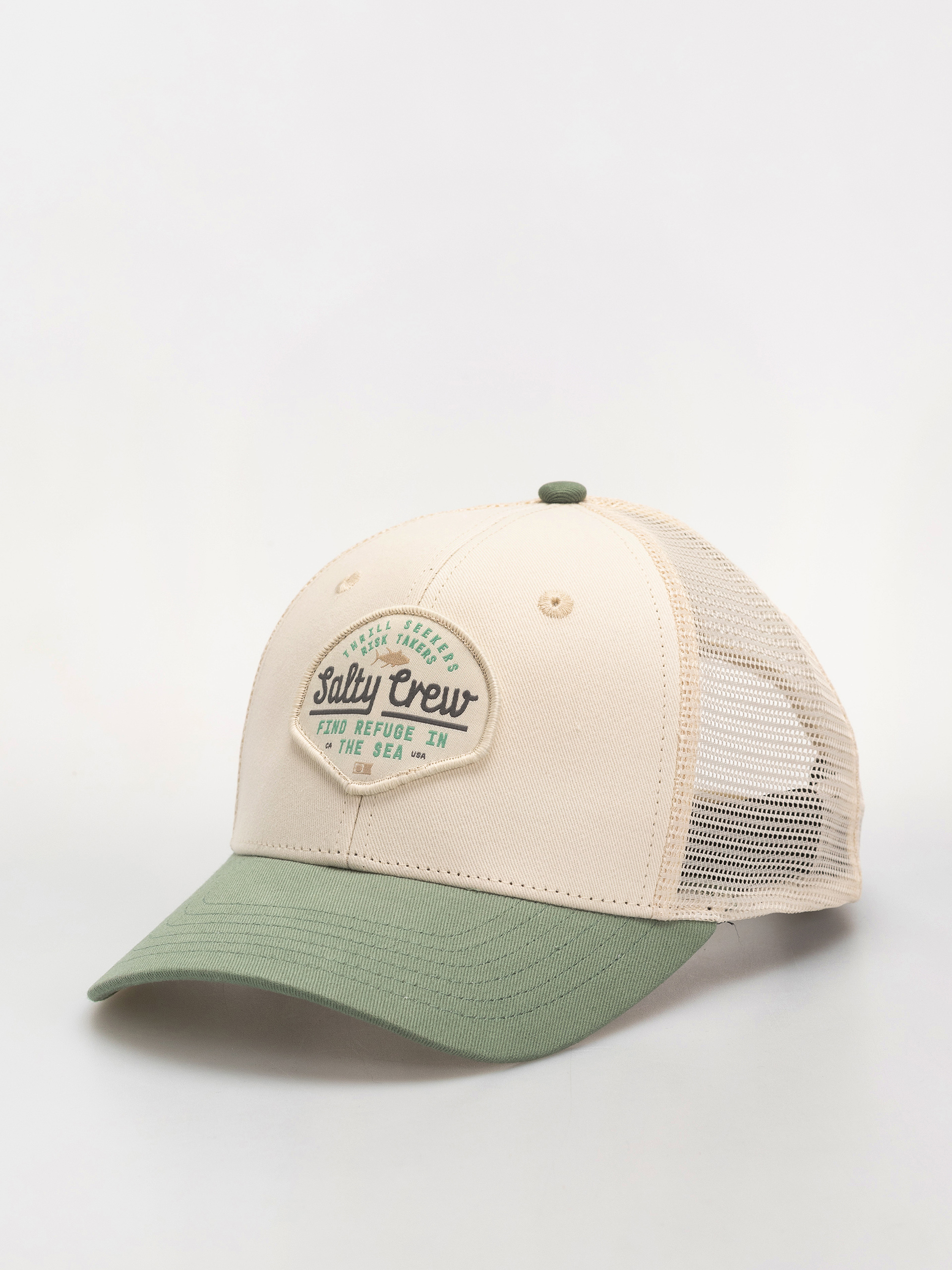 Кепка Salty Crew Border Trucker (off white/mid green)