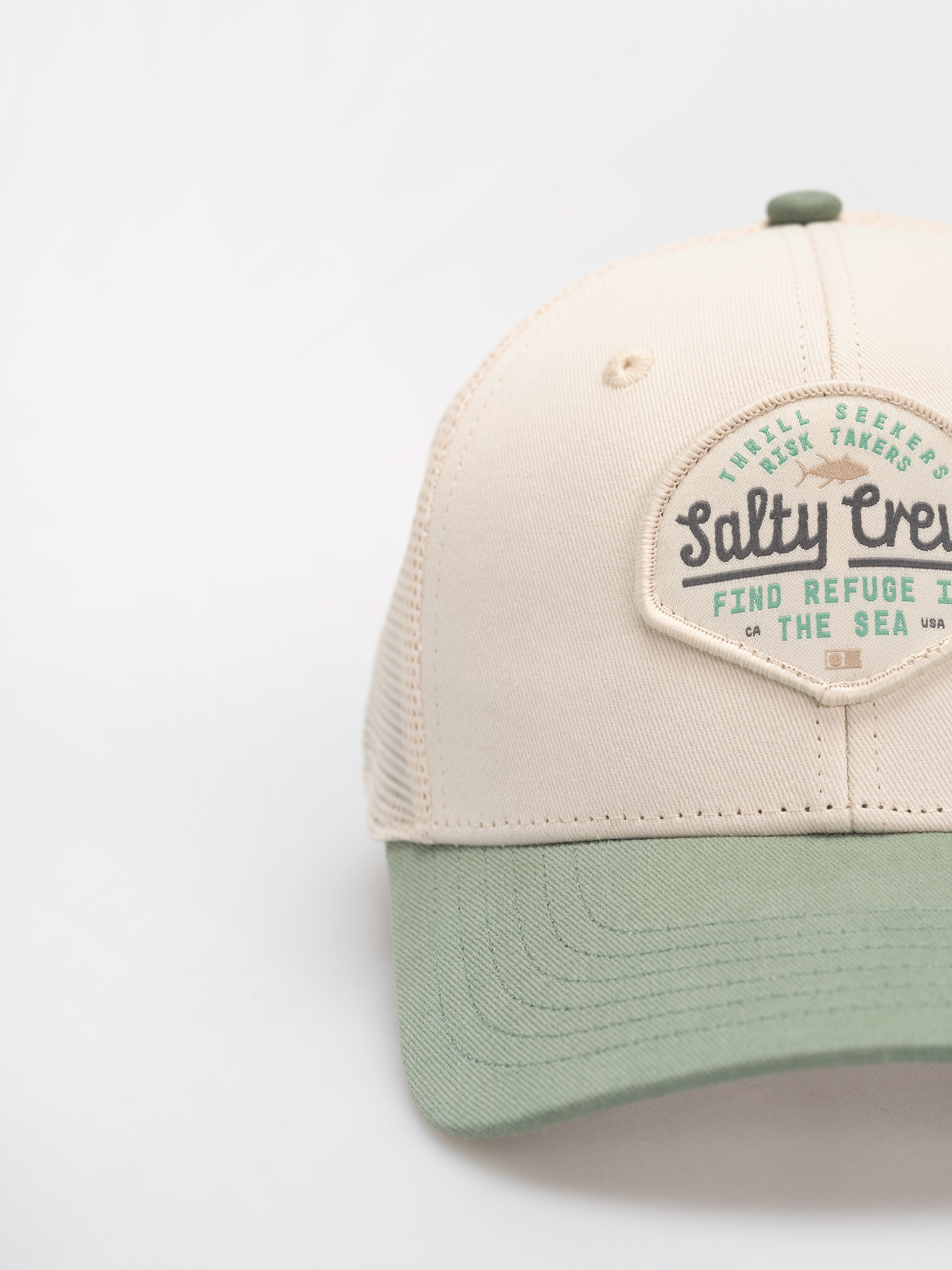 Кепка Salty Crew Border Trucker (off white/mid green)