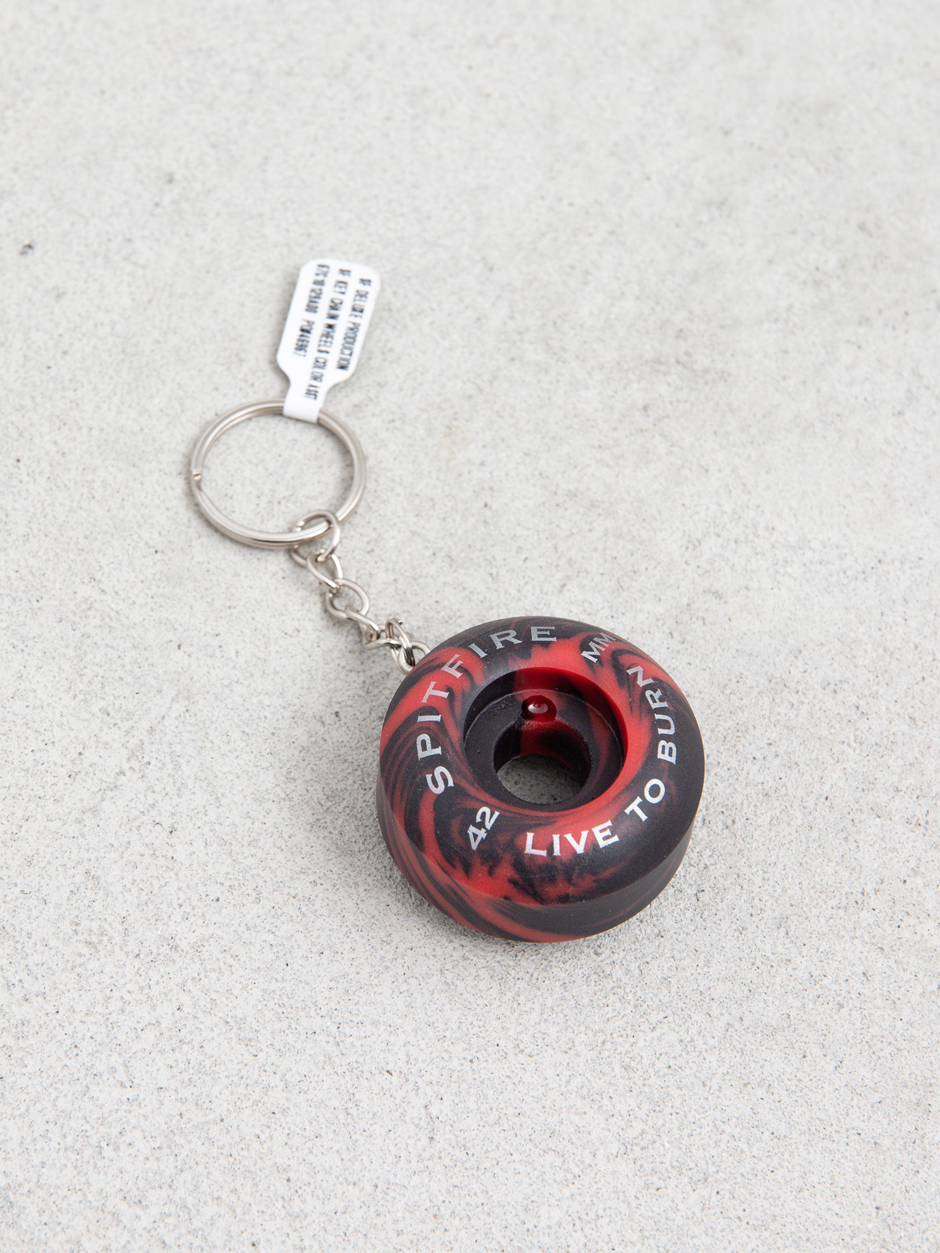 Брелок для ключів Spitfire Wheel Keychain (red swirl)