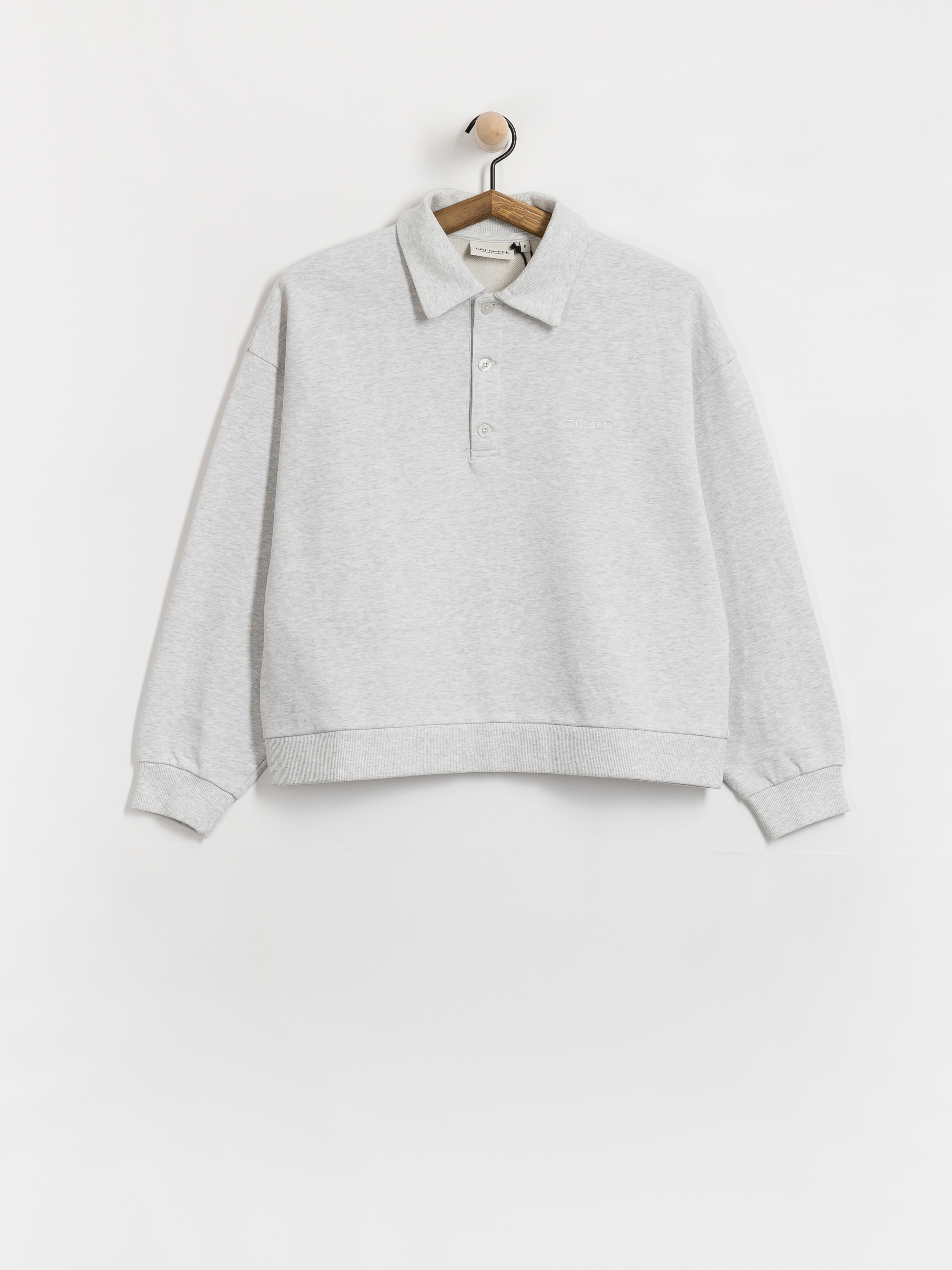 Світшот Carhartt WIP Brenta Polo Wmn (ash heather/white)