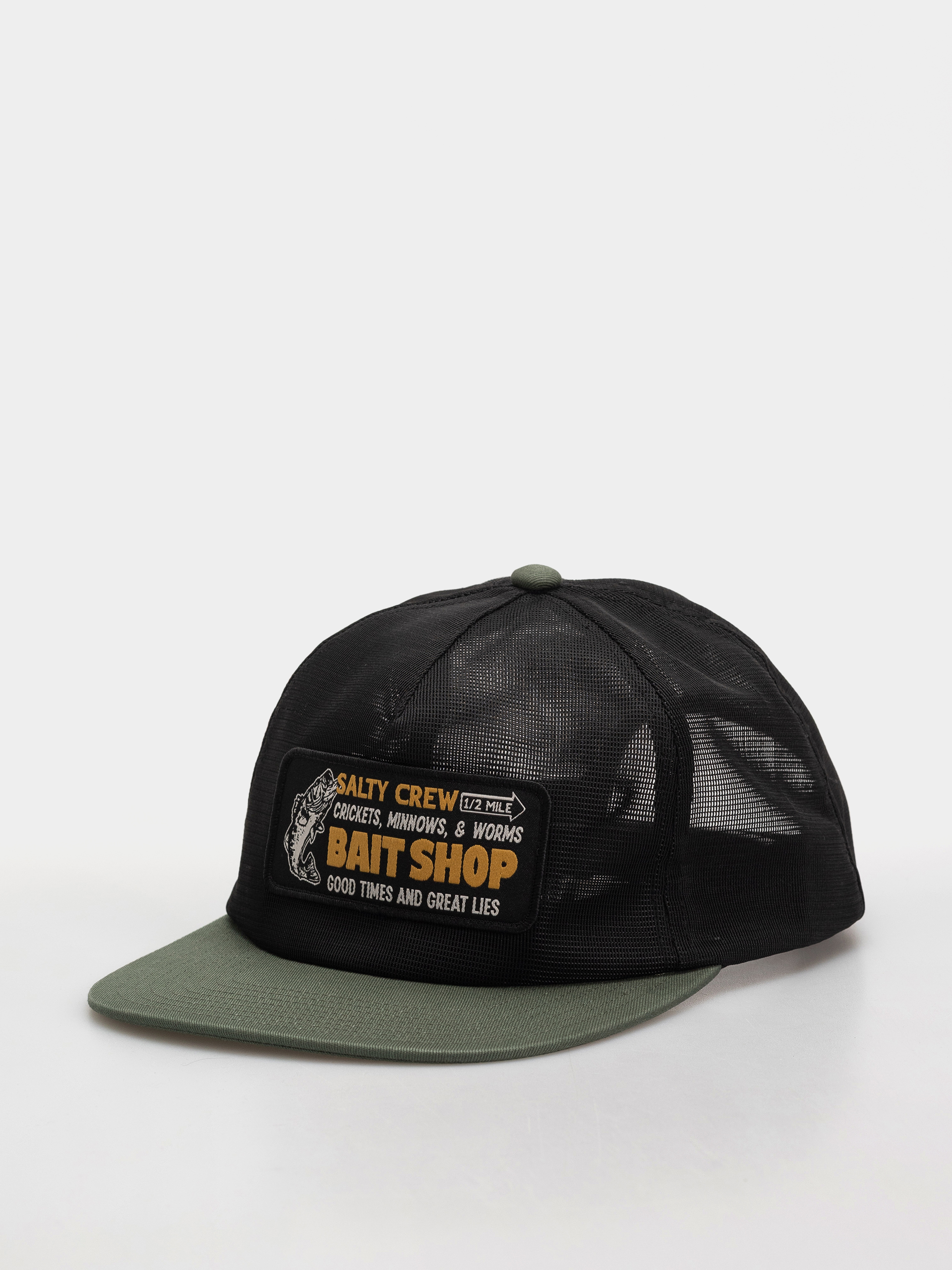 u041au0435u043fu043au0430 Salty Crew Bait Shop Trucker (green/black)