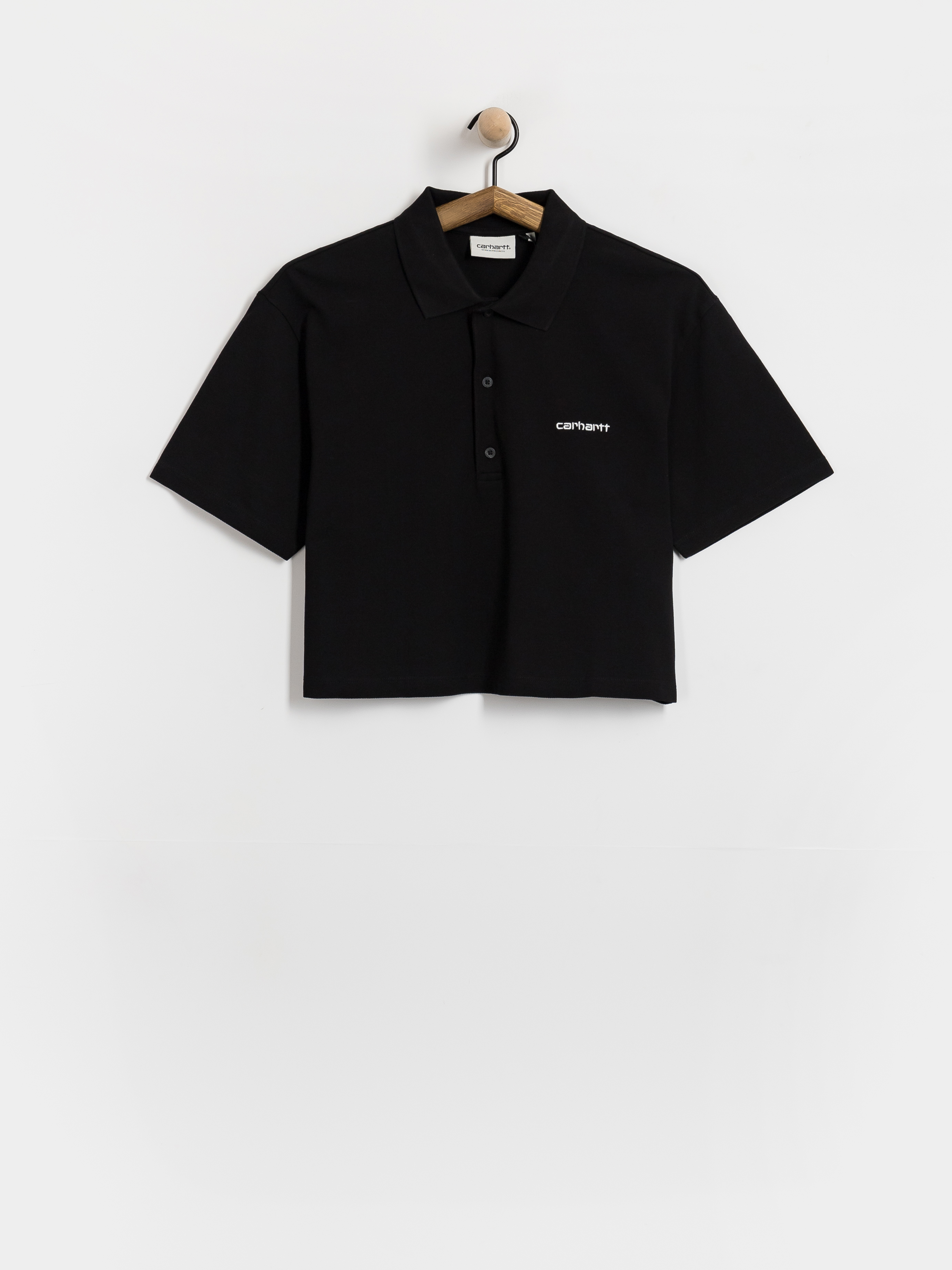 Футболка Carhartt WIP Script Polo Wmn (black/white)