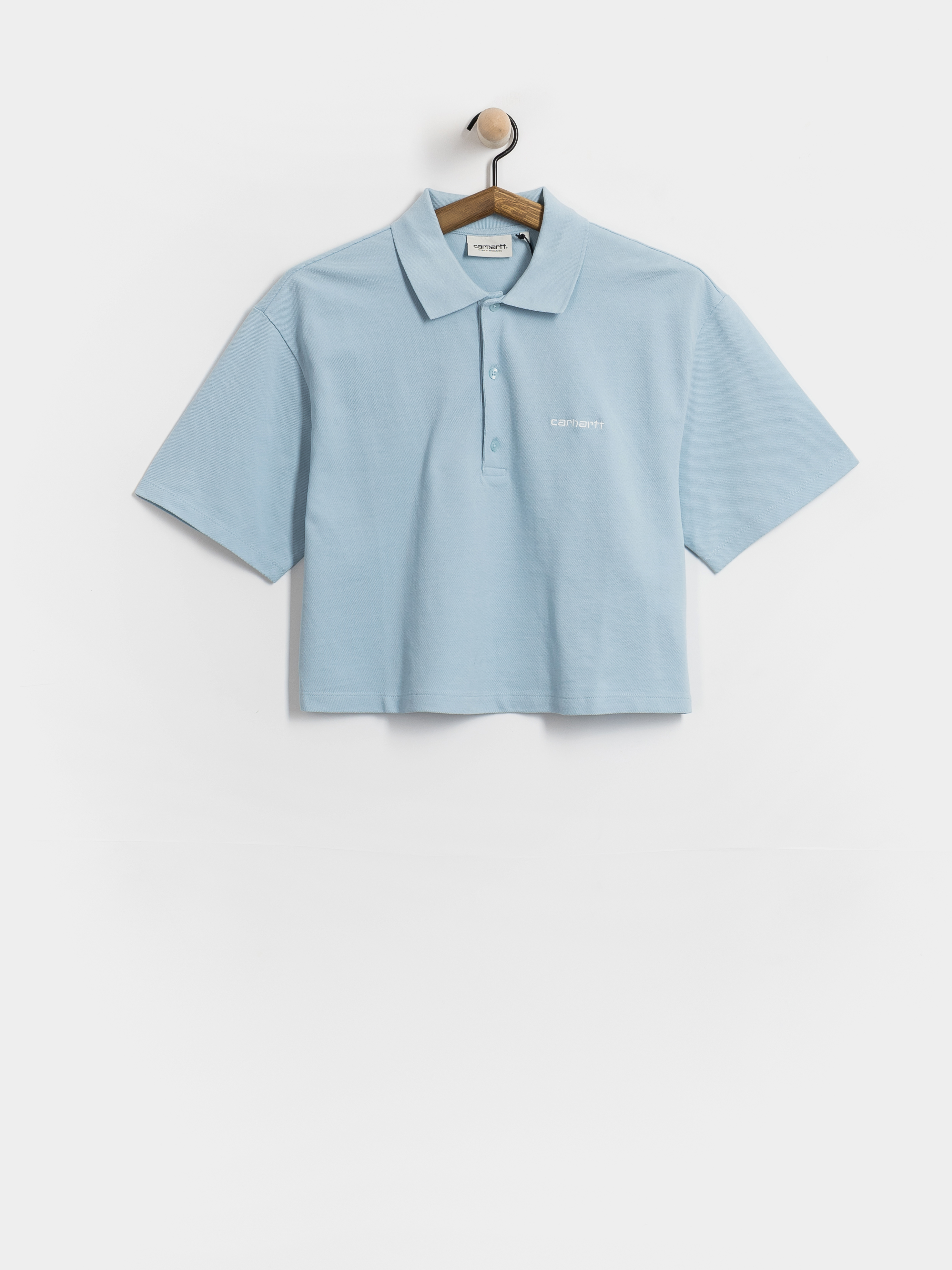 Футболка Carhartt WIP Script Polo Wmn (icaria/white)