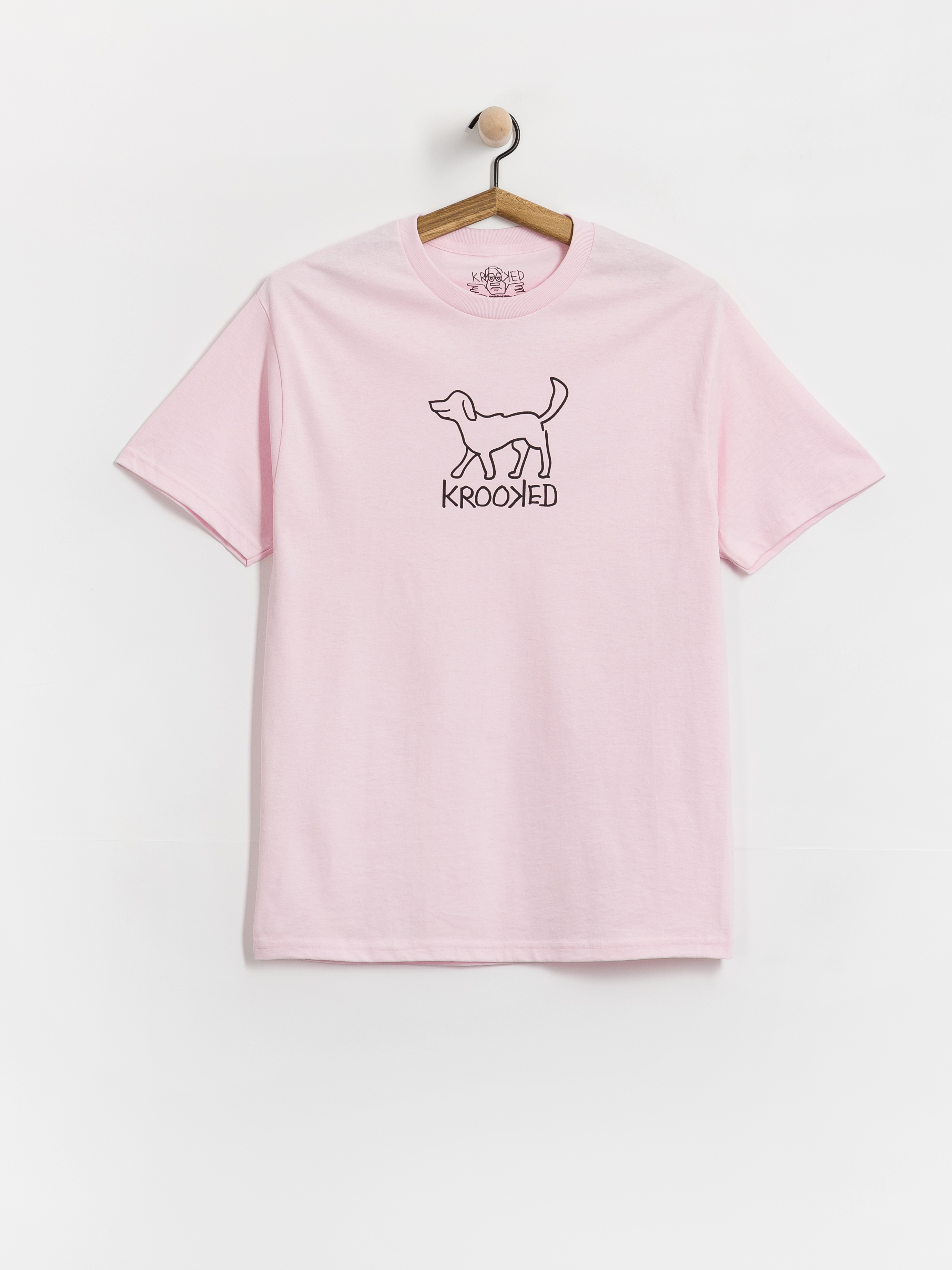 Футболка Krooked El Perro (pink w/black print)